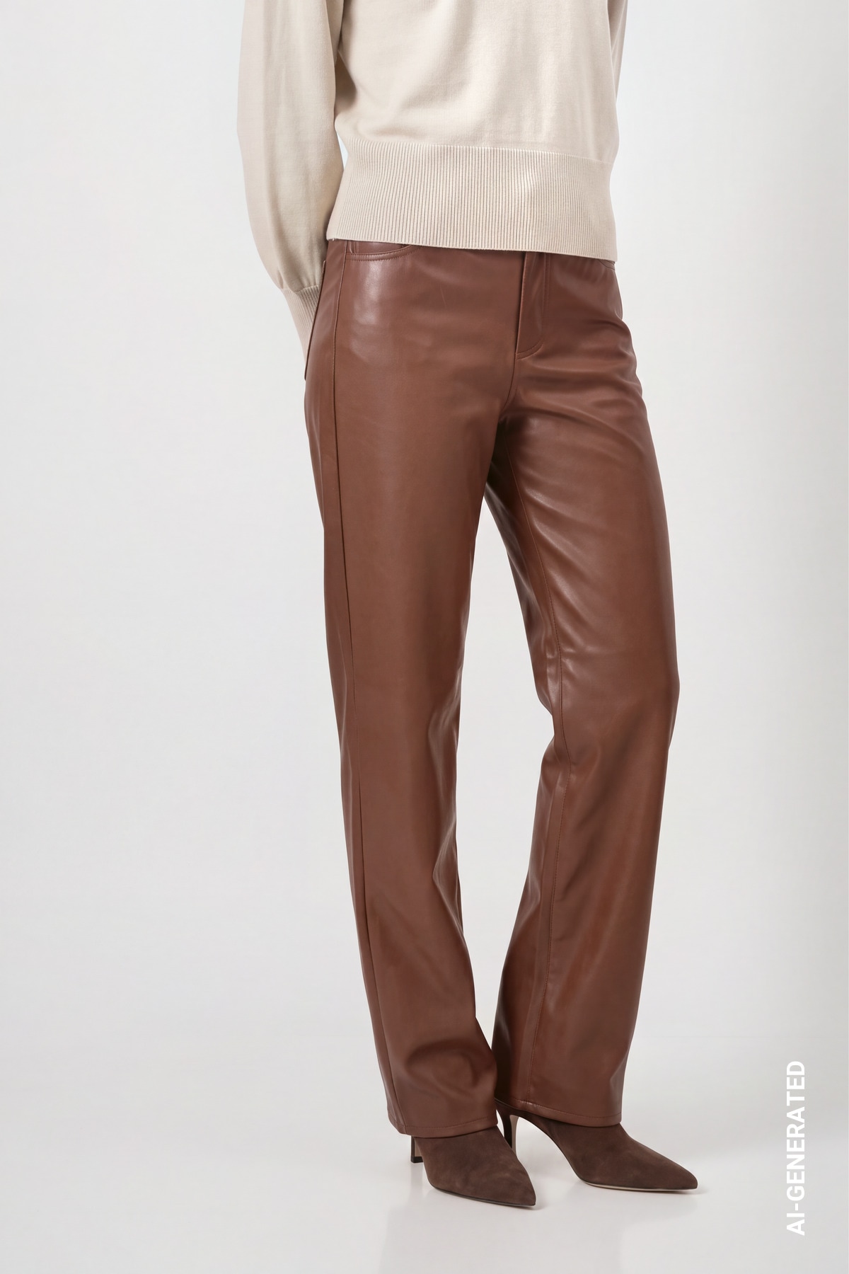 Monari Lederimitathose »Hose Lederimitat«  Regular fit mit praktischen Taschen