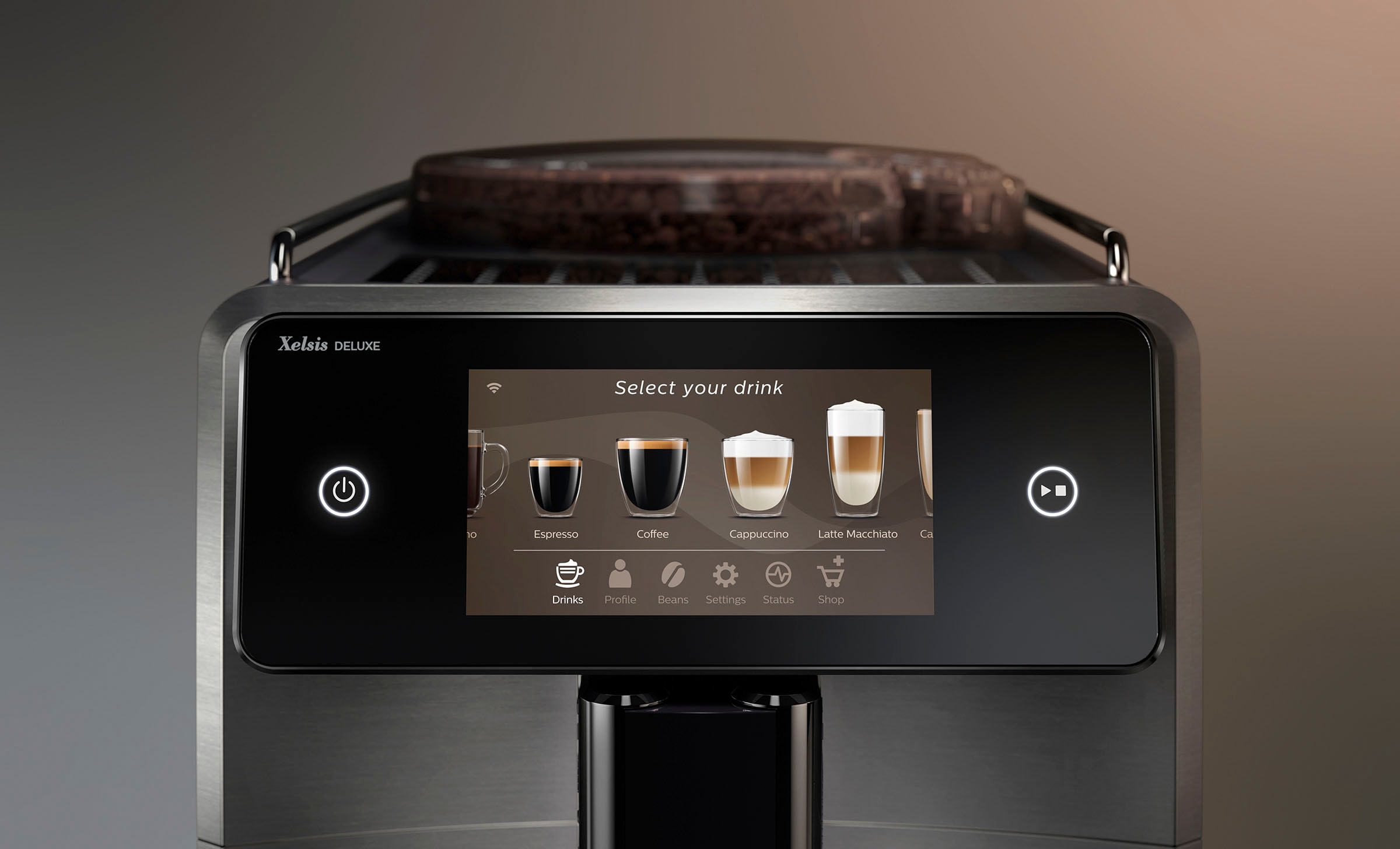 Saeco Kaffeevollautomat »Saeco Xelsis Deluxe SM8785/00« 22 Kaffeespezialitäten, 8 Benutzerprofilen und 5" Touchscreen