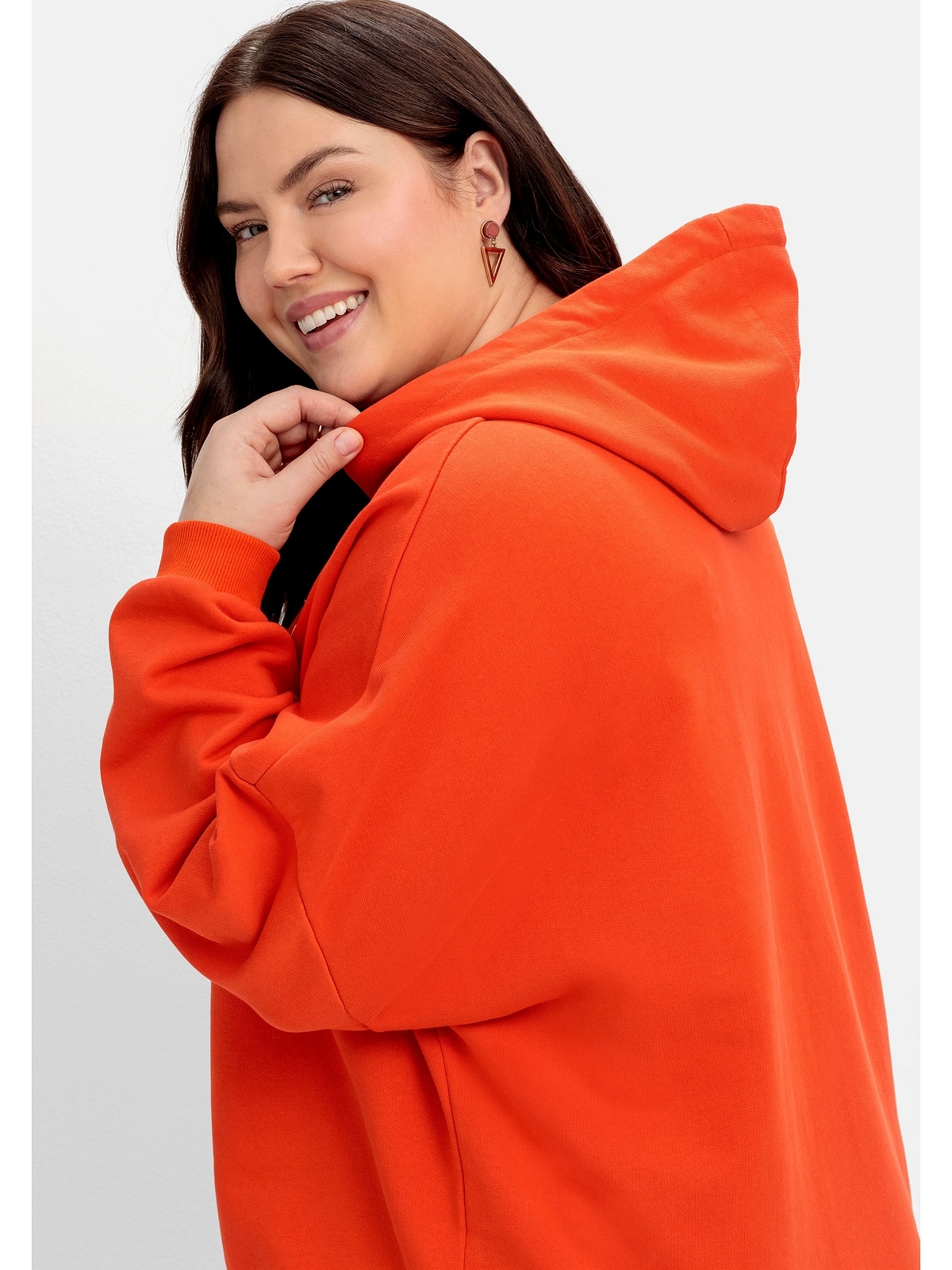 Sheego Kapuzensweatshirt »Große Größen«, mit Neon-Frontdruck | BAUR kaufen