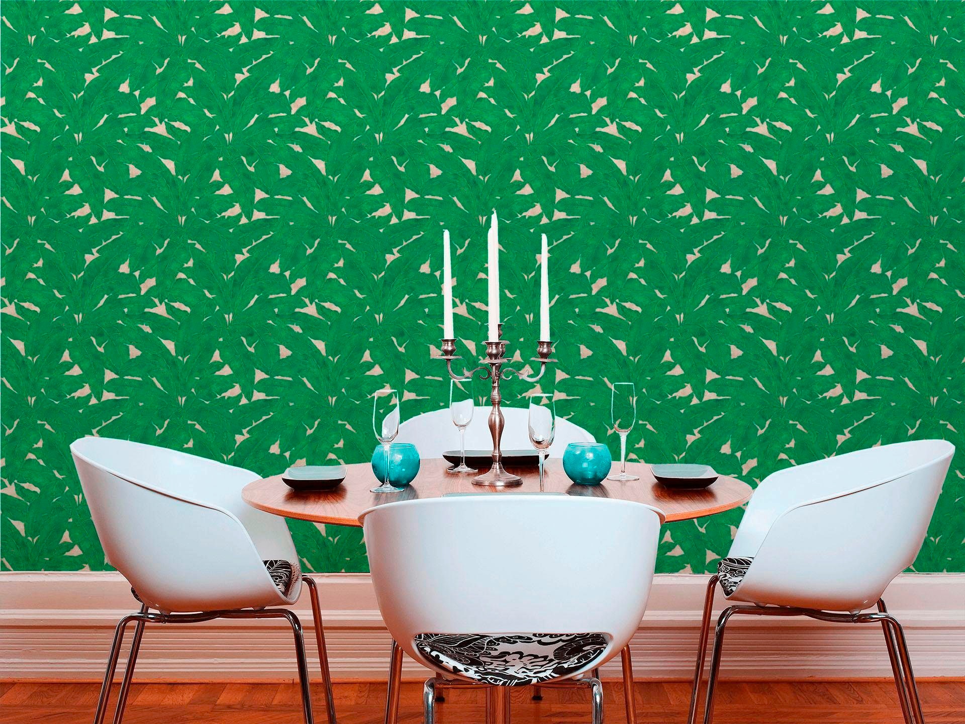 living walls Vliestapete »Metropolitan Stories Francesca Milano«, Wald-natürlich-floral, Modern Tapete Wald Tapeten Wohnzimmer Schlafzimmer Küche Design Optik