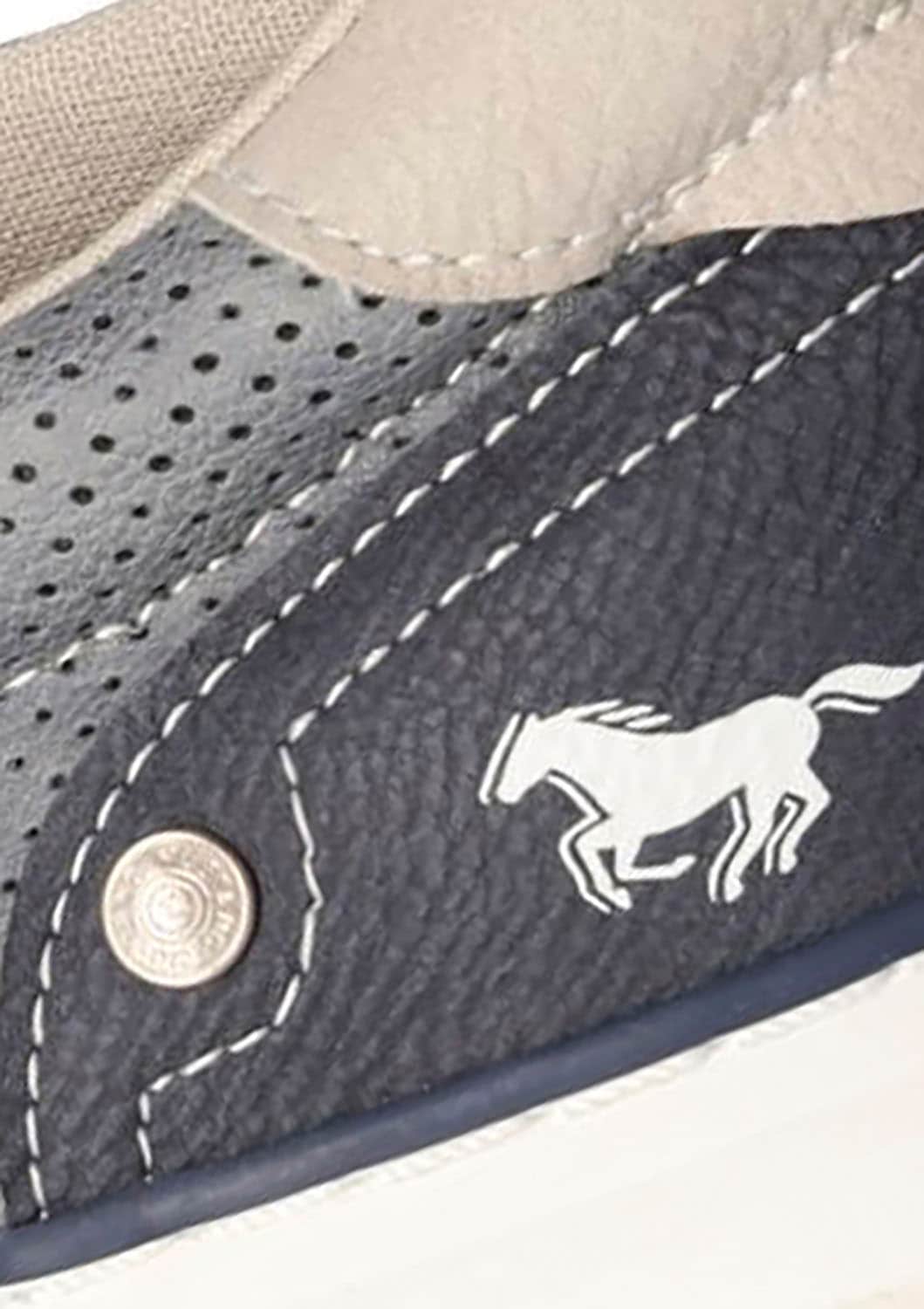 Mustang Shoes Slip-On Sneaker, mit stylischem Seitenstreifen, Freizeitschuh, Halbschuh, Schnürschuh
