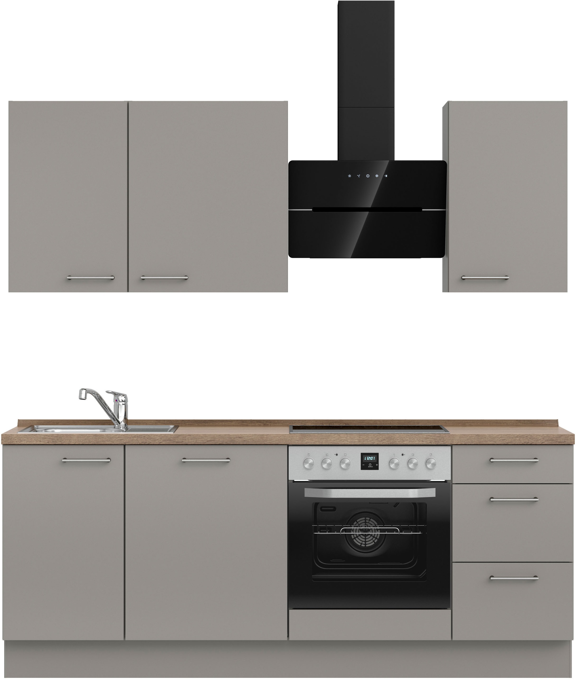 nobilia Küchenzeile ""Laser II", Ausrichtung wählbar, Breite 210 cm" vormon günstig online kaufen