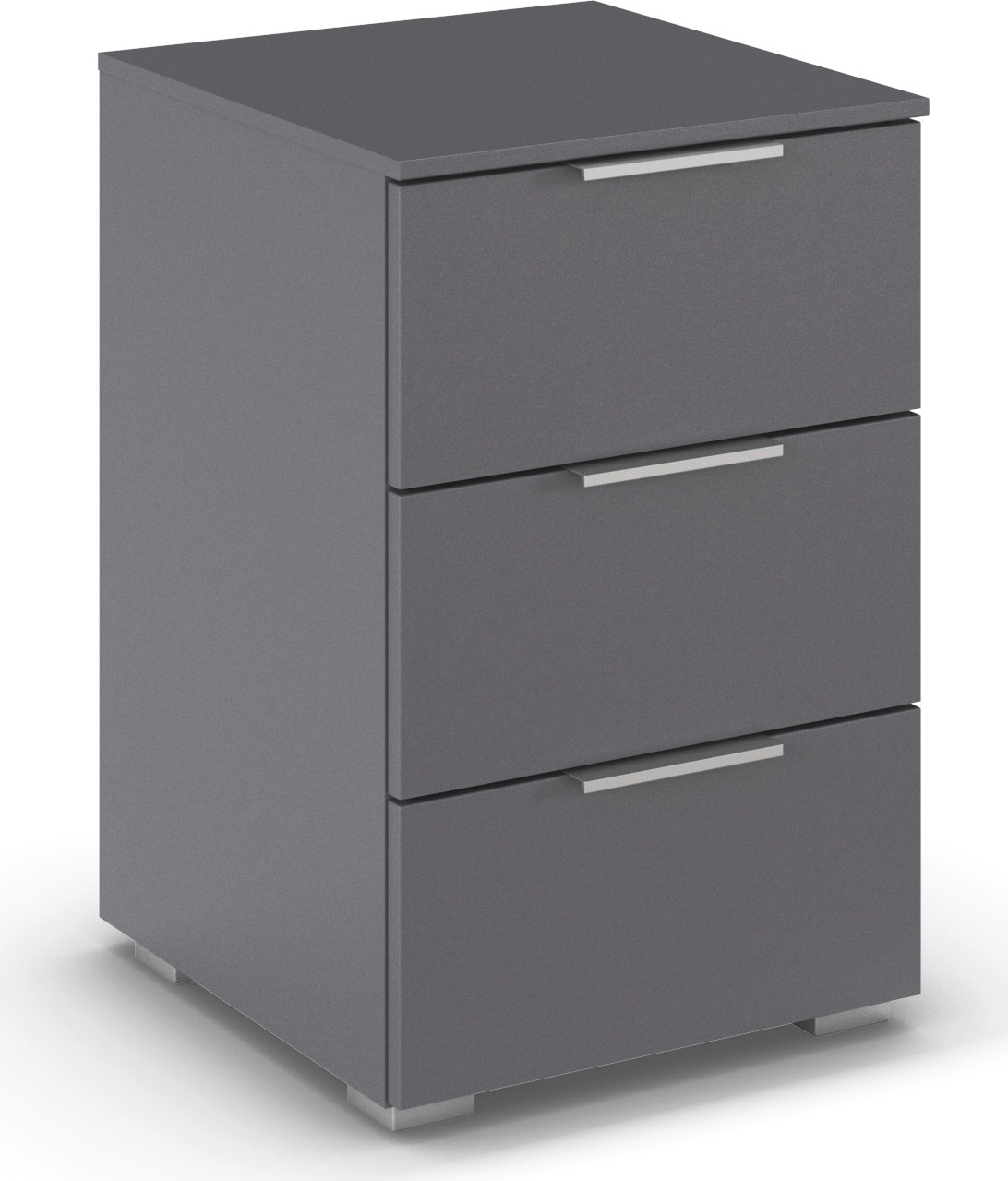 OTTO home Nachtkommode "Nachttisch Nachtschrank Schubladen Sideboard Schubladenkommode CORTONA" Breite 40 cm inkl. SOFT-CLOSE-FUNKTION, mit moderner Dekor-Front, mit 3 geräumigen Schubladen, Kantengriff aus Metall MADE IN GERMANY