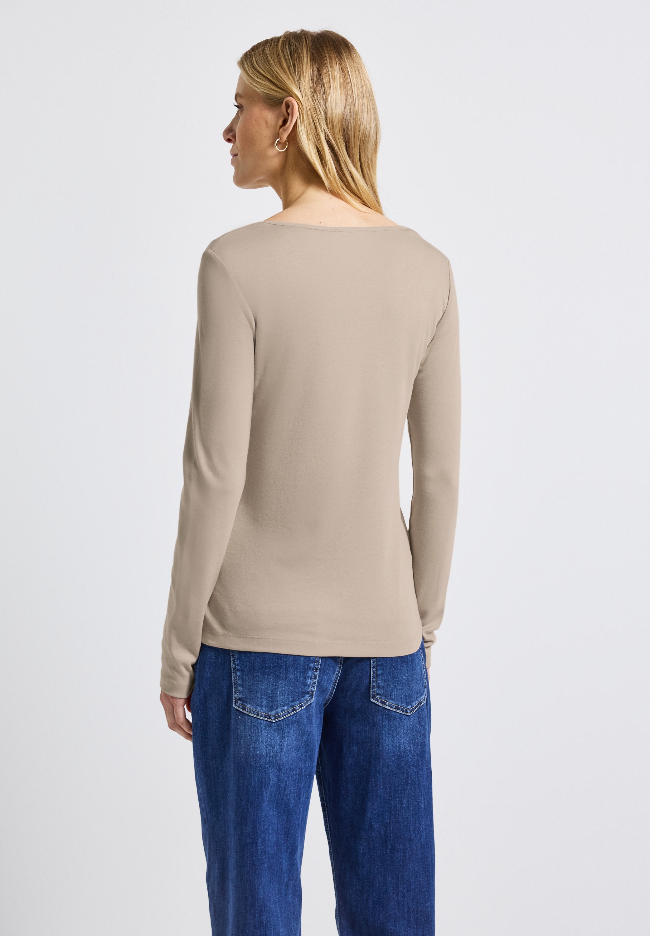 STREET ONE Langarmshirt, im soften Baumwoll-Mix günstig online kaufen