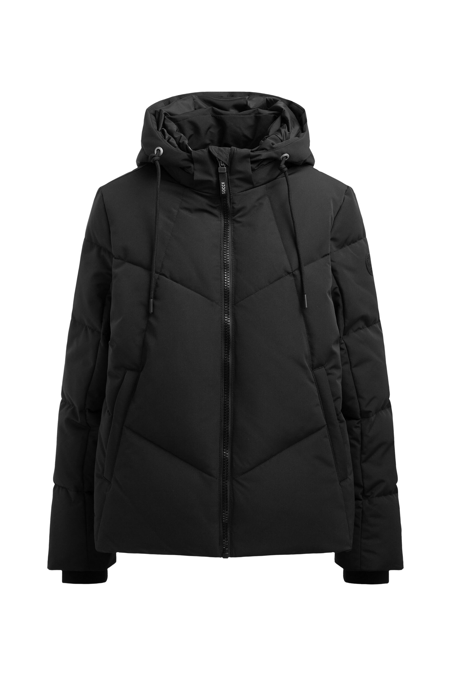 SOCCX Winterjacke mit Kapuze mit Windfangleiste