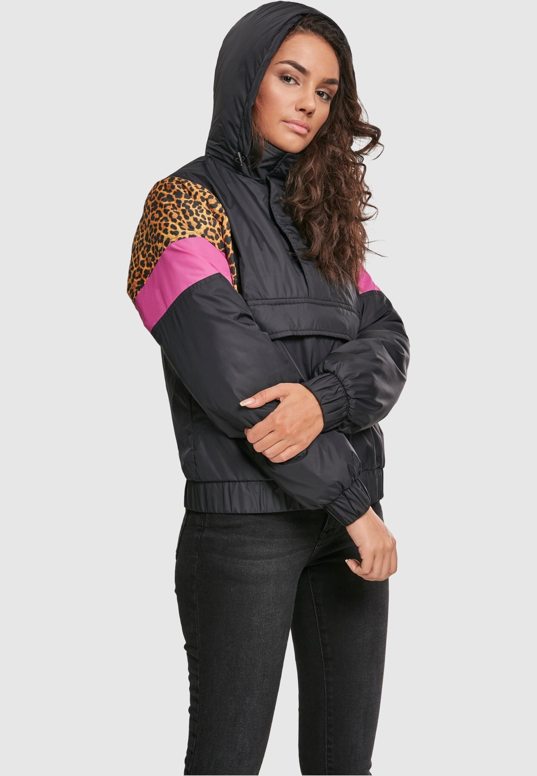 URBAN CLASSICS Allwetterjacke »Urban Classics Damen Ladies AOP Mixed Pull Over Jacket«, (1 St.), mit Kapuze