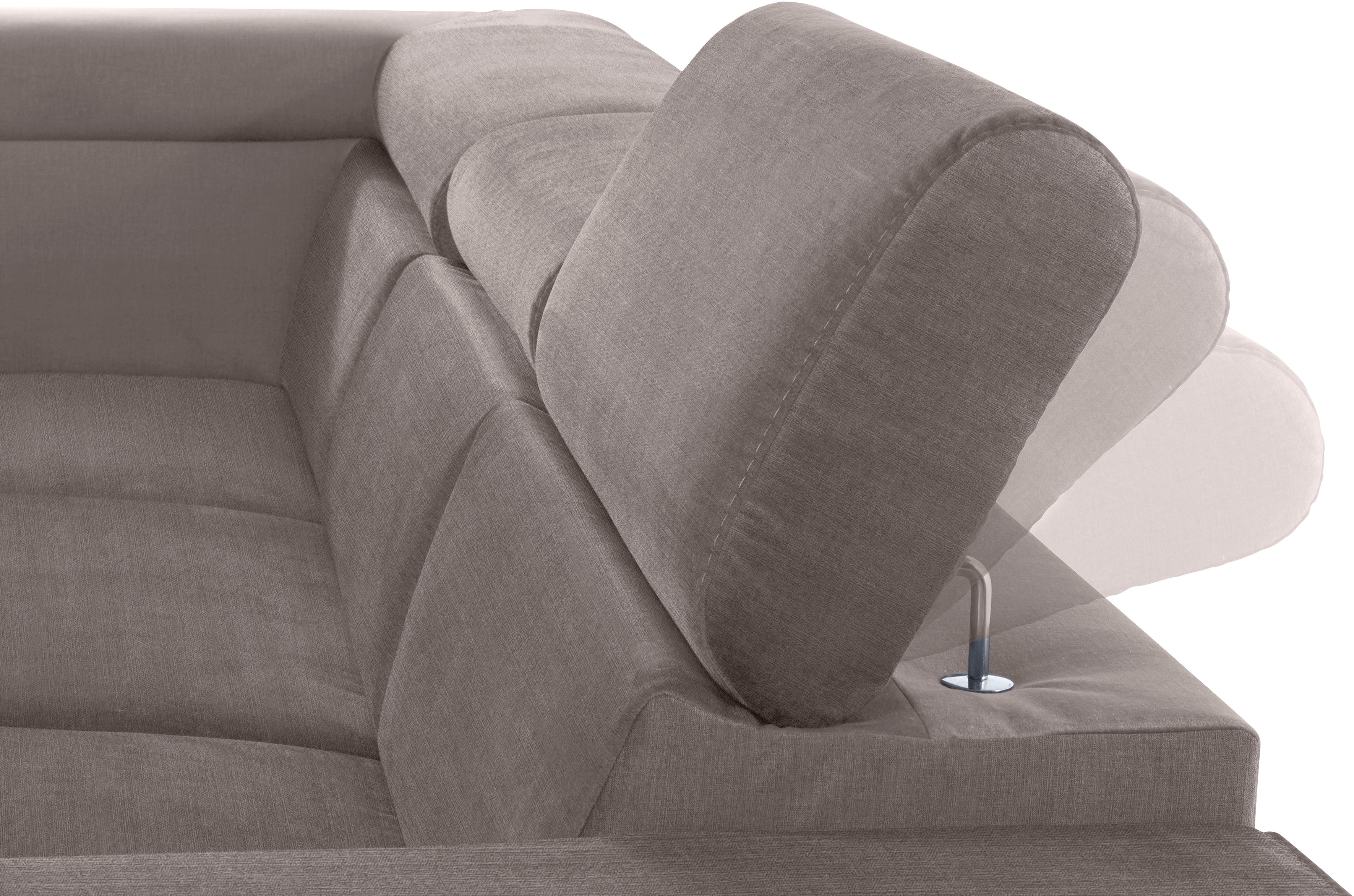 Thumbnail - COTTA Ecksofa "Morven L-Form mit Kopfteilverstellung", wahlweise mit Bettfunktion, Bettkasten & Wireless-Charger
