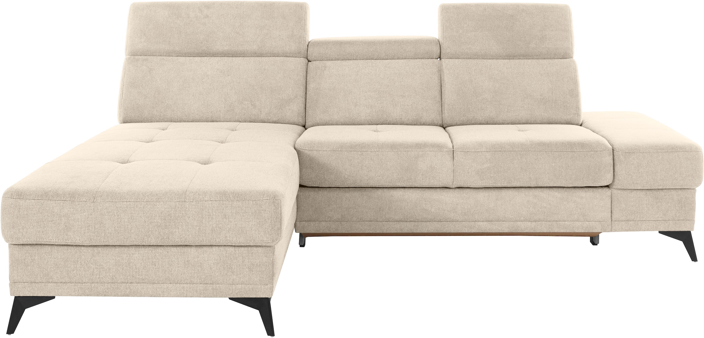 OTTO home Ecksofa "Cardiz L-Form" inkl.Kopfteilverstellung und Federkern wahlweise mit Schlaffunktion