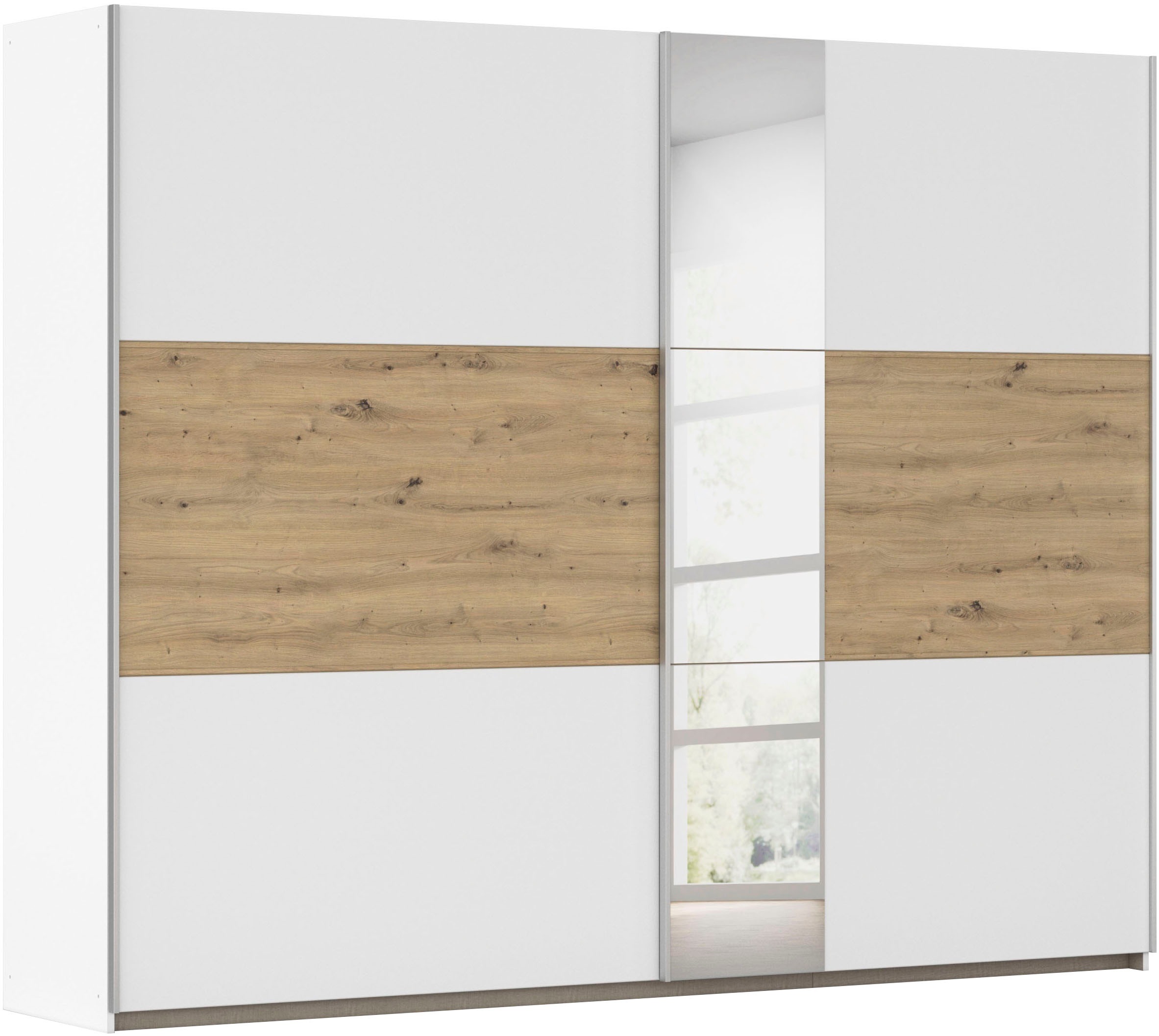 OTTO home Kleiderschrank "Mehrzweckschrank Aktenschrank Möbel Mietswohnung TOPSELLER ASTANA" 3 Ausstattungen BASIC/CLASSIC/PREMIUM (inkl. SOFT-CLOSE-FUNKTION), mit 3 Spiegelelementen, Metallgriffleisten alufarbig MADE IN GERMANY