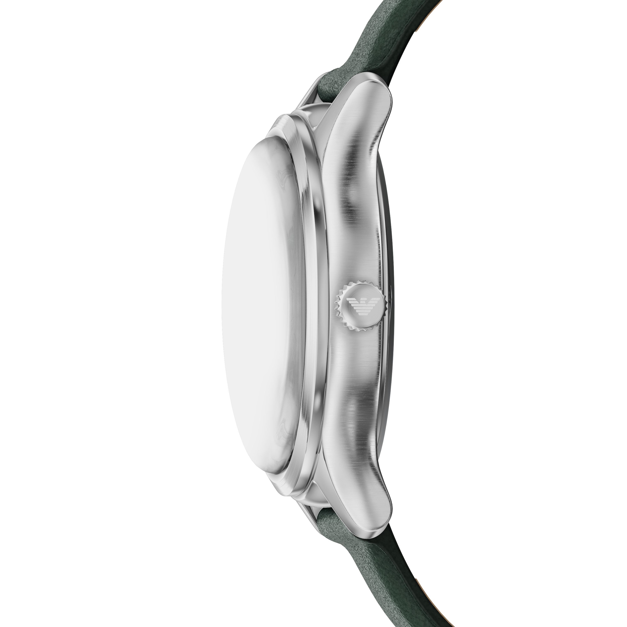 Emporio Armani Quarzuhr Armbanduhr, Herrenuhr, Lederarmband, analog, Tag