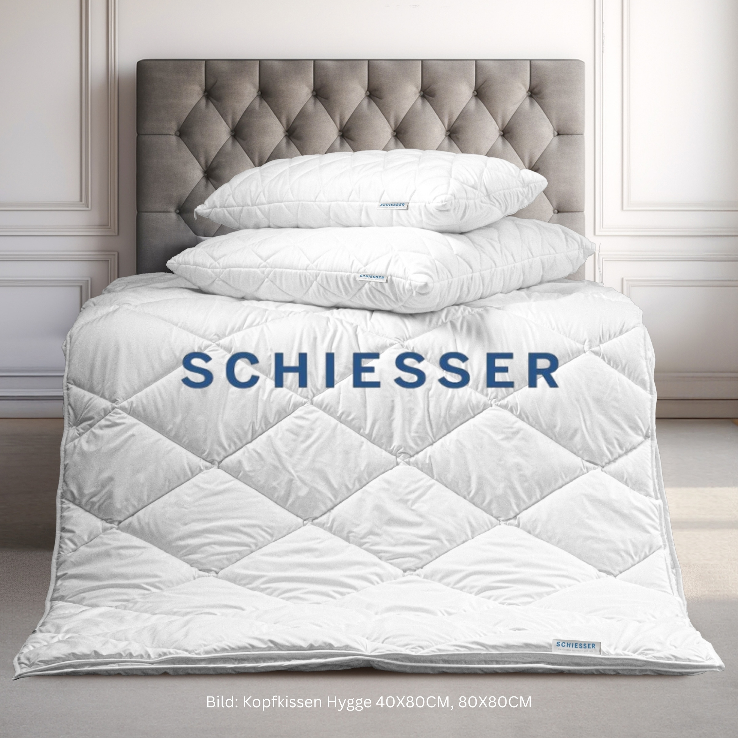 Schiesser 4-Jahreszeitenbett »Lykke - 2 zusammenknöpfbare Steppdecken für Sommer und Winter« 4-Jahreszeiten 1 Stk. tlg. STANDARD 100 by OEKO-TEX® zertifiziert