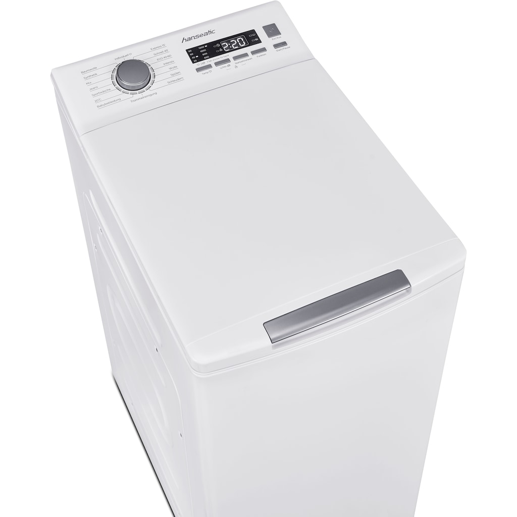 Hanseatic Waschmaschine Toplader, HTW612D, 6 kg, 1200 U/min, Mengenautomatik, Überlaufschutzsystem