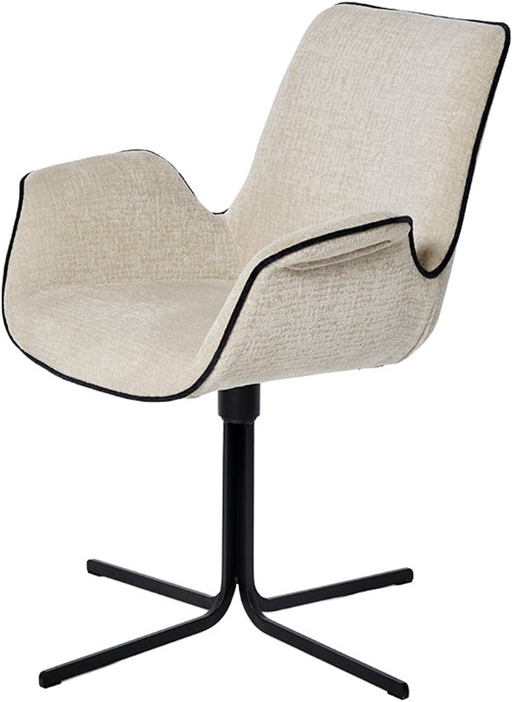 Jahnke Schalenstuhl »POLE TWIST« () Drehbar, gepolstert, mit Armlehnen, Metallgestell, B:65xT:63xH:85 cm