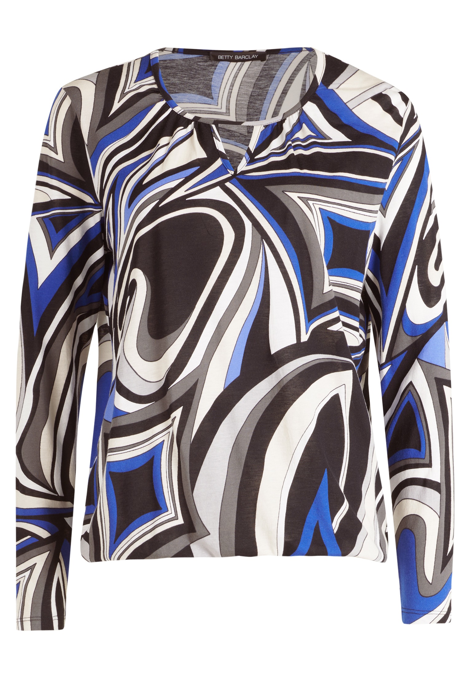Betty Barclay Kurzarmshirt »Betty Barclay Printshirt mit Gummizug«, (1 tlg.), Schlitz
