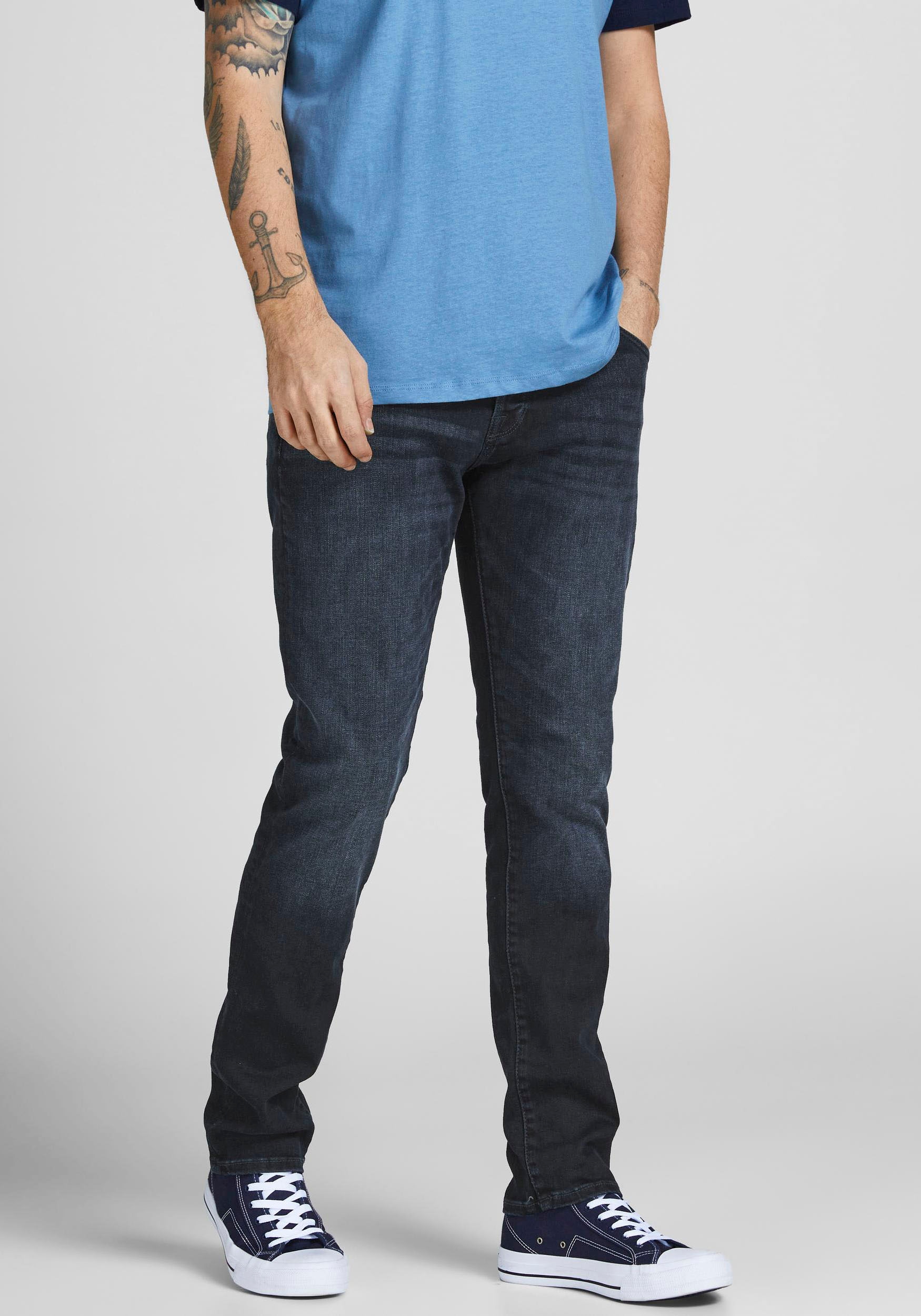 Jack & Jones Slim-fit-Jeans "JJIGLENN – Slim-Fit-Jeans mit niedriger Leibhö günstig online kaufen
