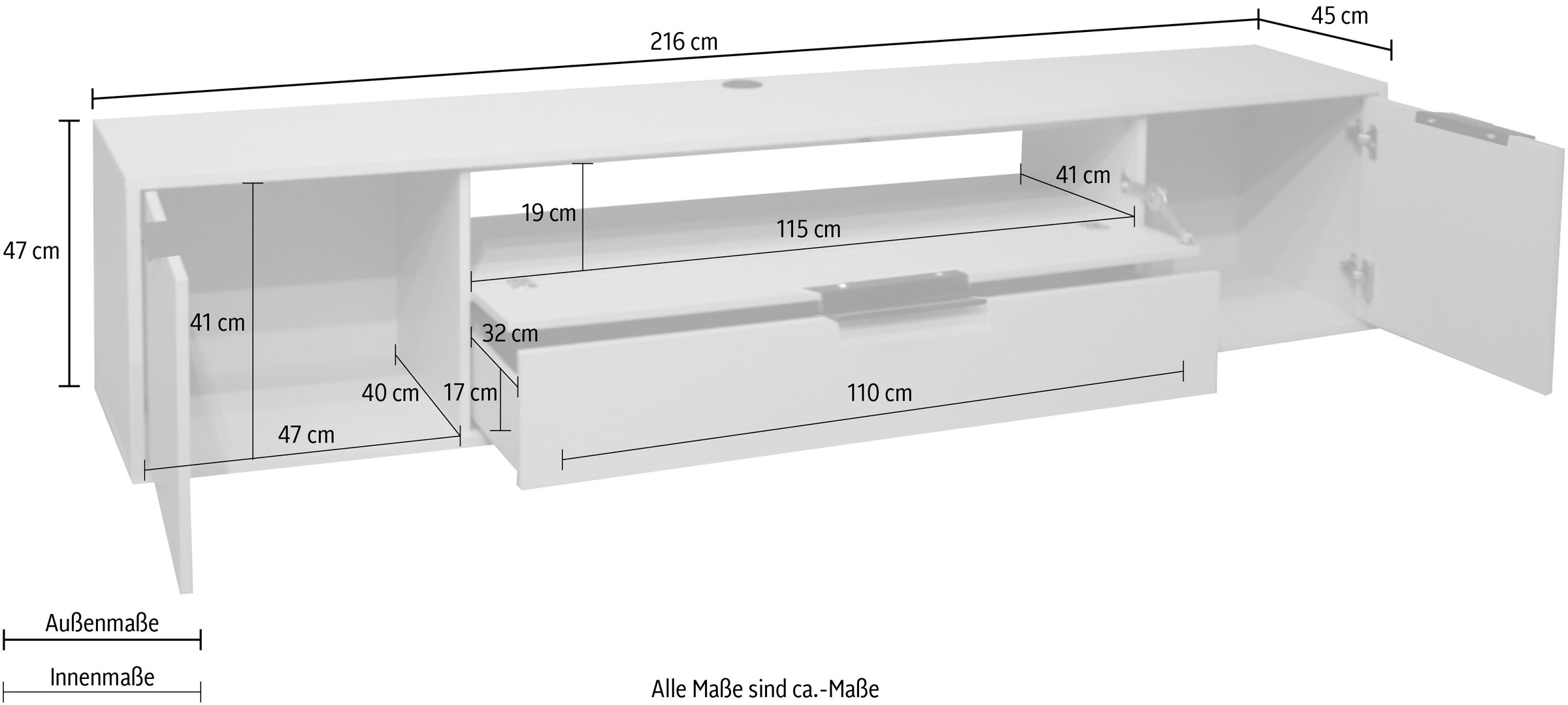 Mäusbacher Lowboard »Bonnie TOPSELLER!«, (OTTOs Choice), Modernes Lowboard