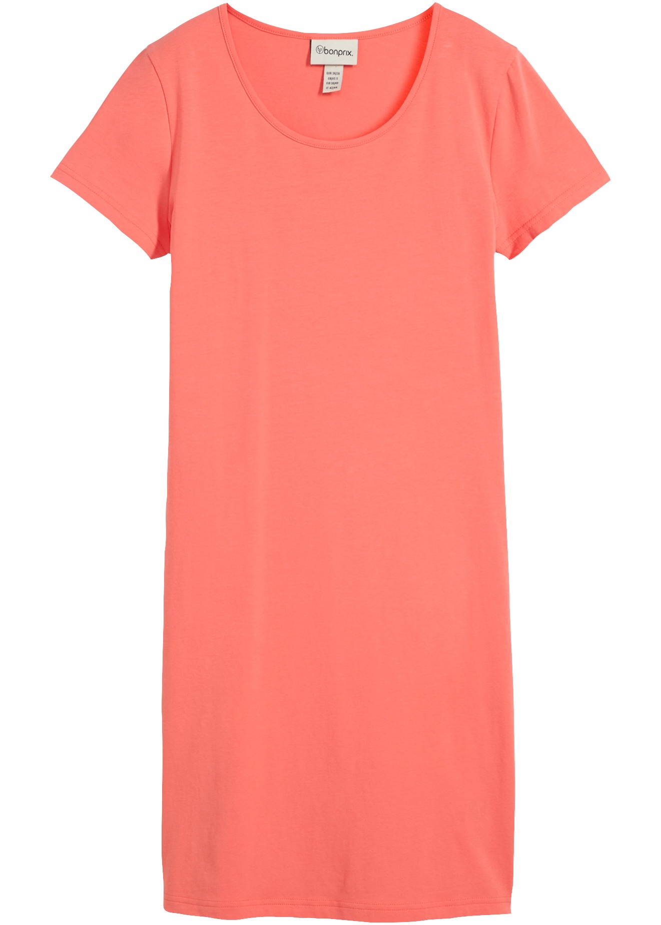 bonprix Jerseykleid bequeme Passform, aus Baumwolle mit Elasthan, Kurzarm-Design