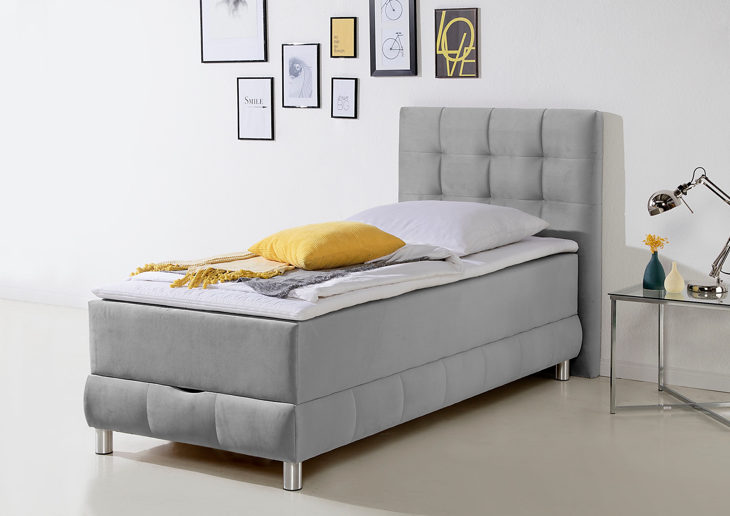 Home affaire Boxbett "Vaasa" inkl. Bettkasten & Topper, XXL-Ausführung, Überlänge 220 cm
