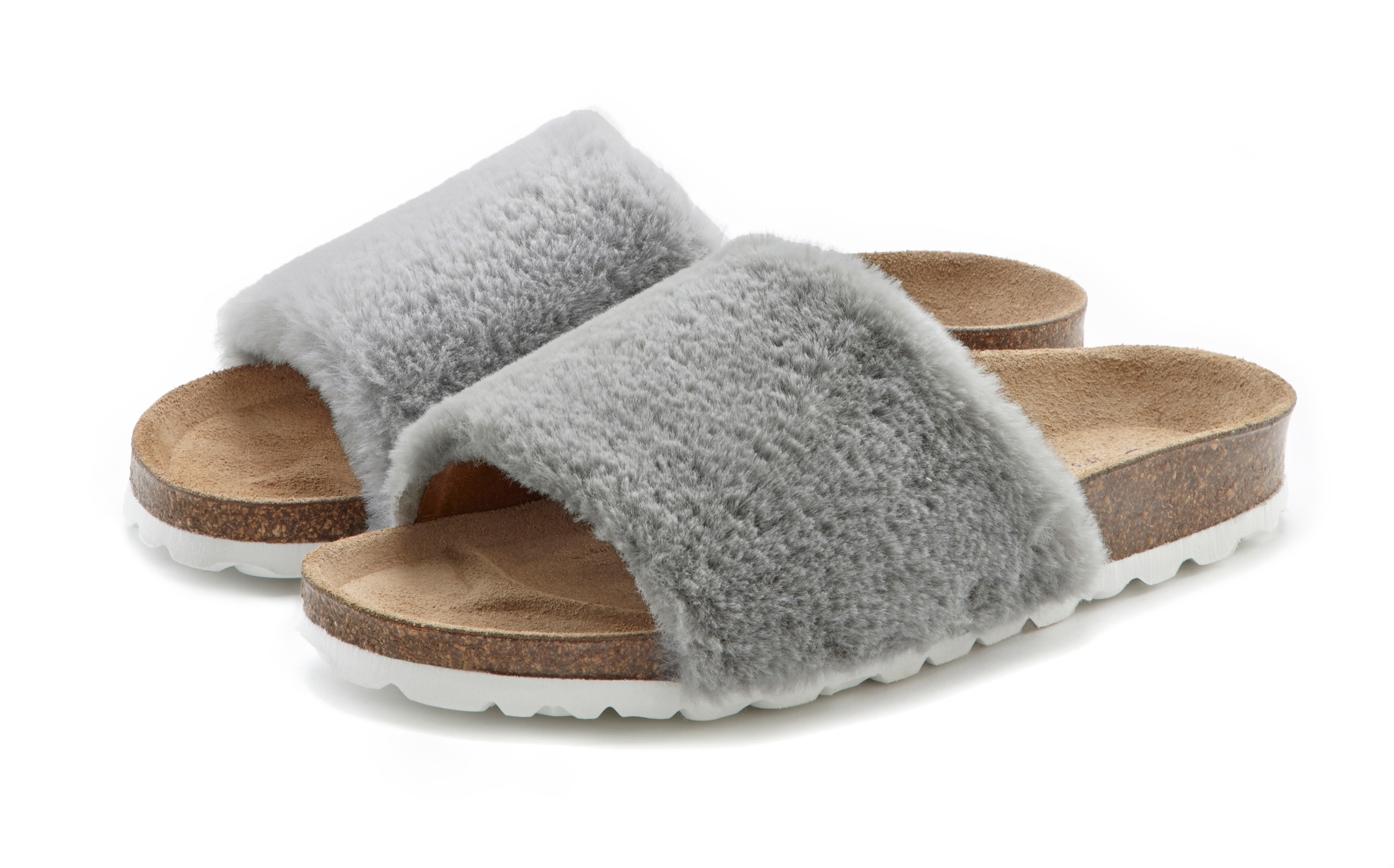 LASCANA Hausschuh "Pantolette,", Mule, Sandale, offener Schuh, Korkfußbett, günstig online kaufen