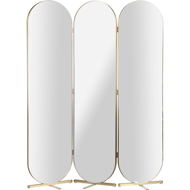 Guido Maria Kretschmer Home&Living Raumteiler, ovale Spiegelflächen,  Rückseite mit Samtvelours Bezug, Breite 138,5 cm | BAUR