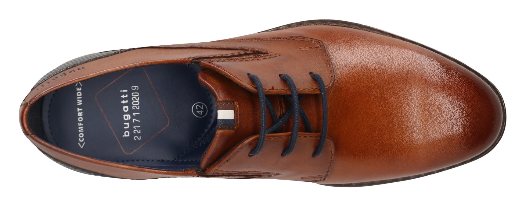 bugatti Schnürschuh, Anzugschuh, Business Halbschuh mit bequemen Stretcheinsatz