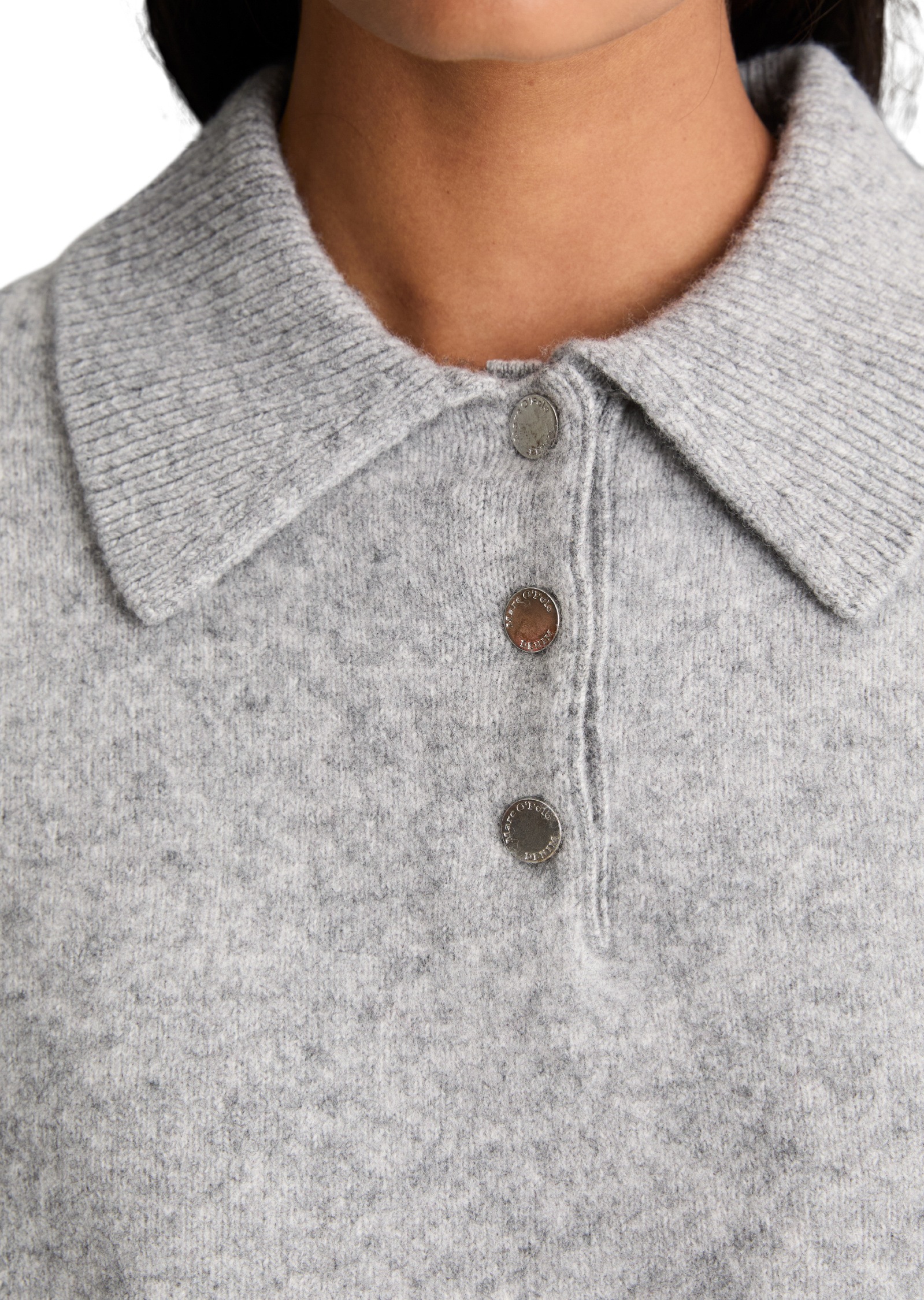 Marc O'Polo DENIM Langarm-Poloshirt »aus softer Schurwolle«
