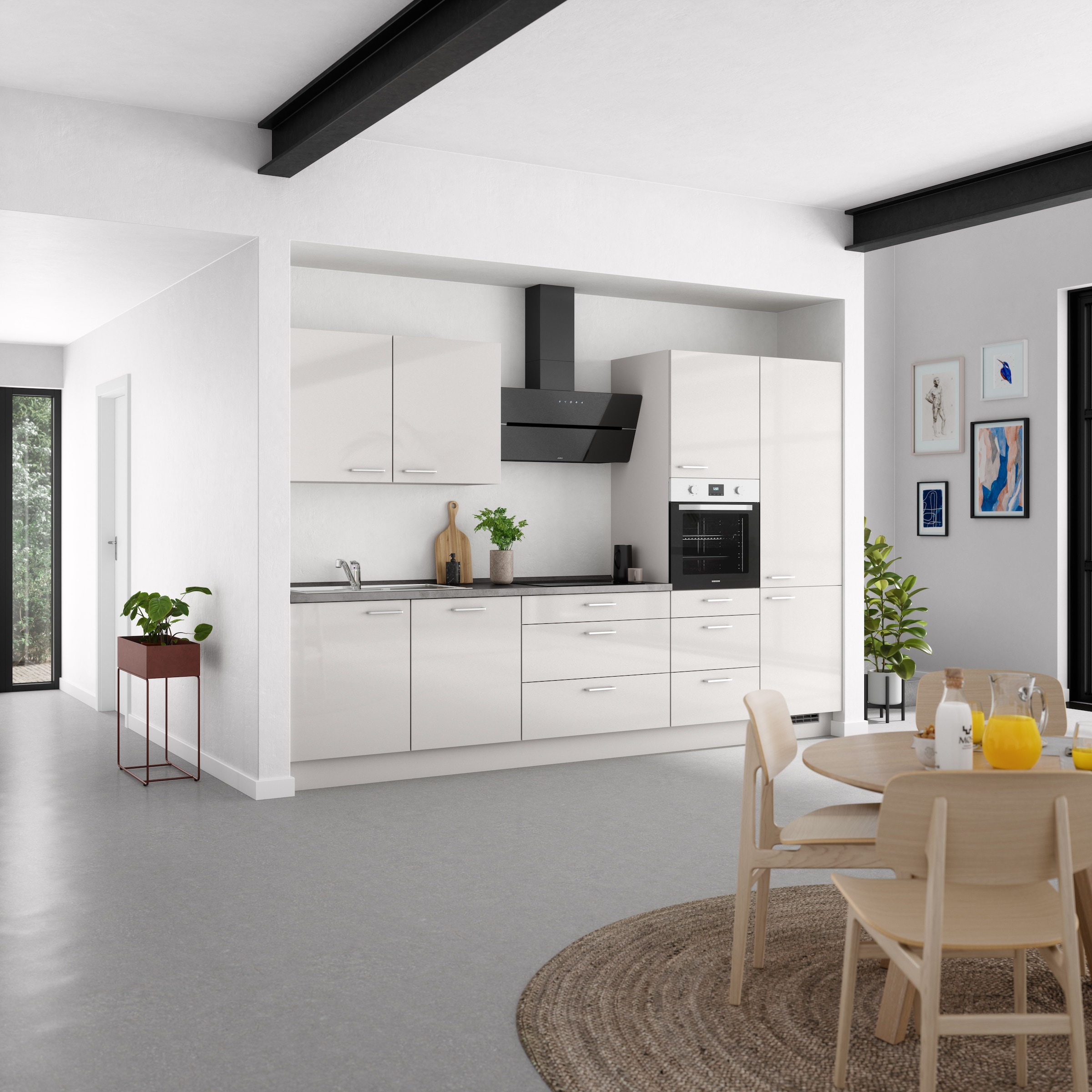 nobilia® Küchenzeile »"Flash II"«, vormontiert, Ausrichtung wählbar, Breite 330 cm, wahlw. mit E-Geräten