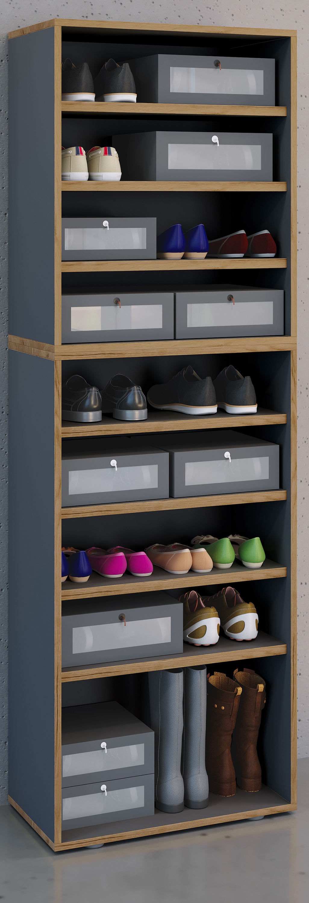 VCM Schuhregal »Holz Regal Schuhschrank Schuhregal Salia B60«