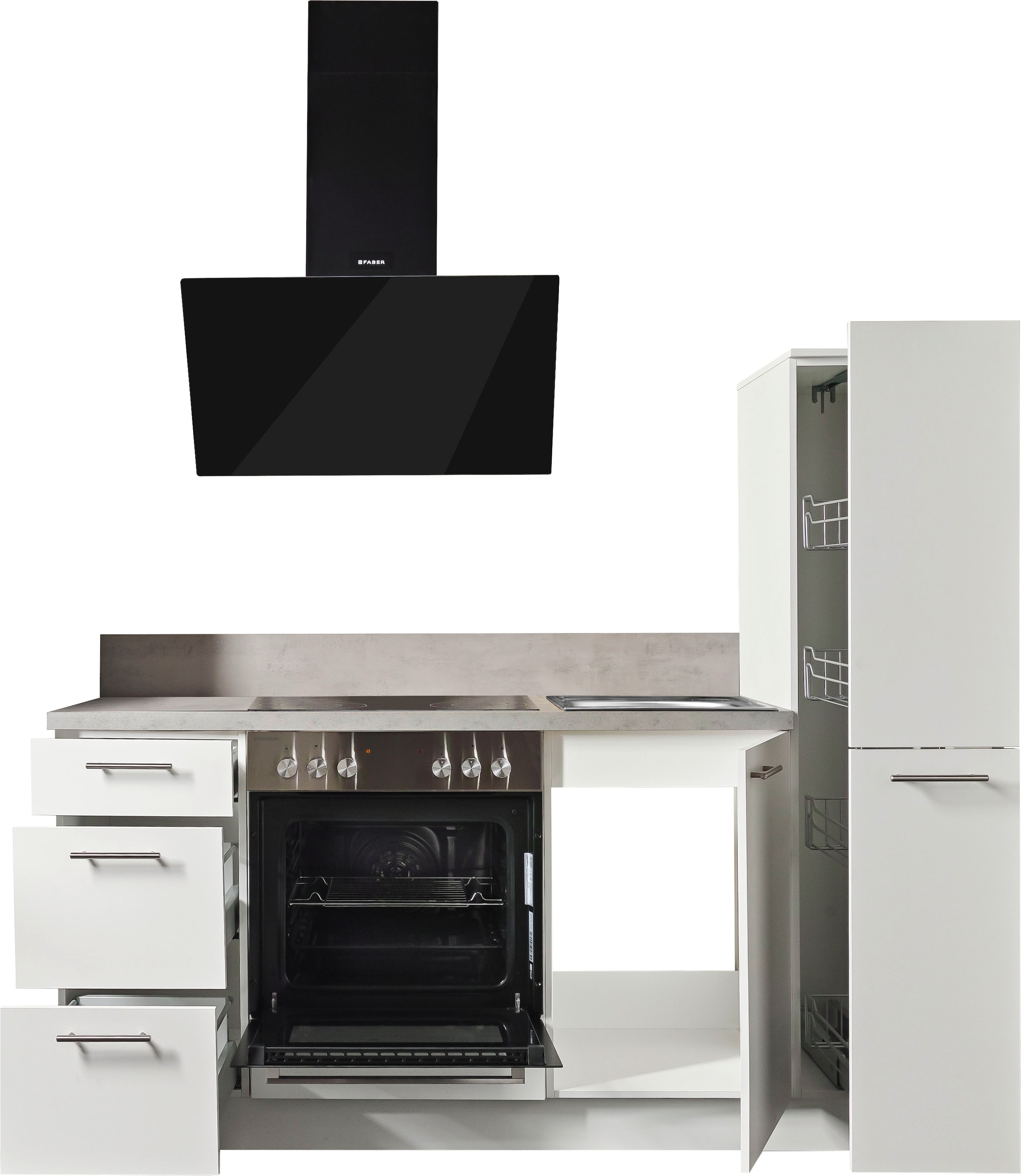 KOCHSTATION Küche »Scafa« vormontiert, wahlweise mit E-Geräten, Stellbreite 180 cm