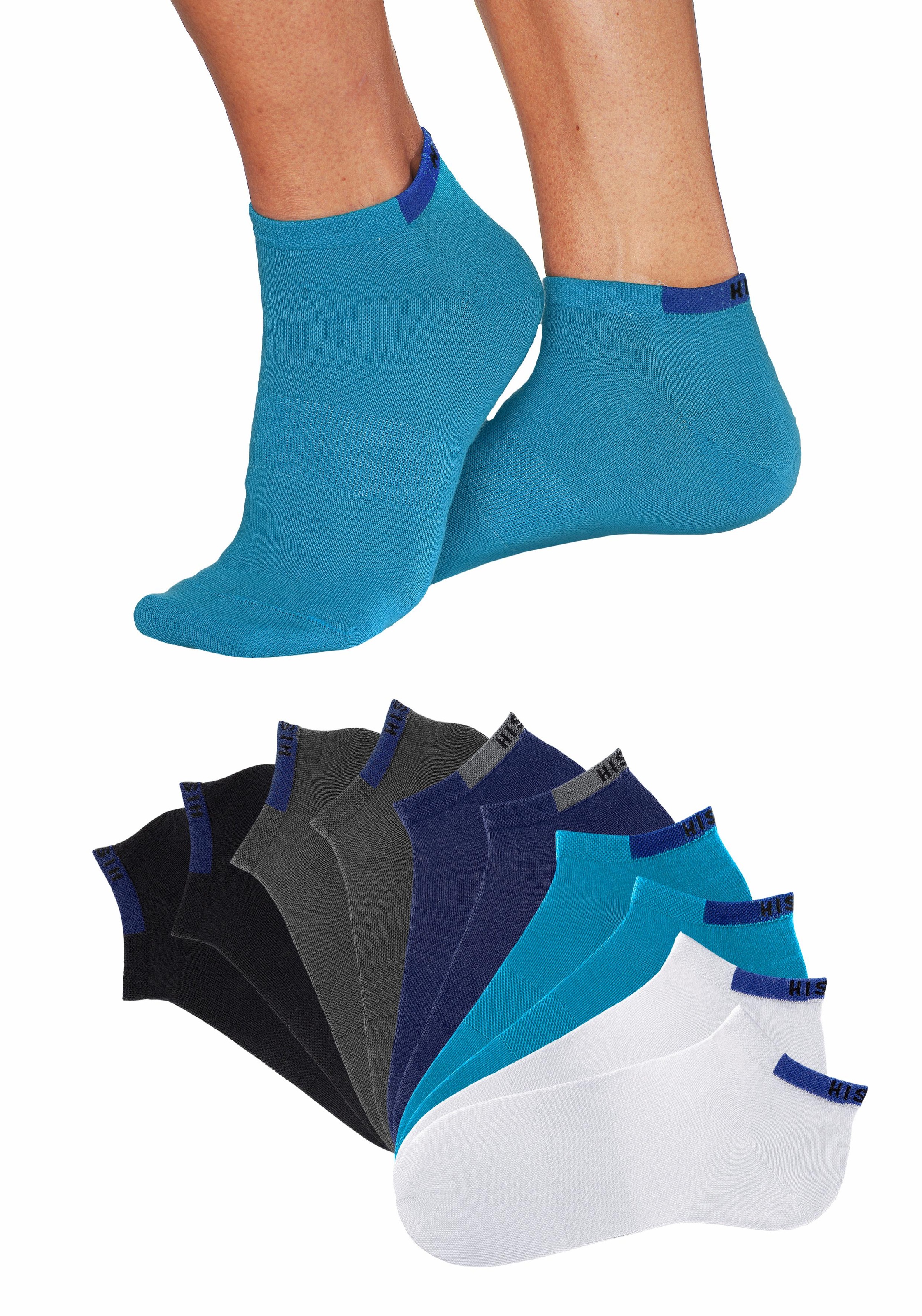 H.I.S Sneakersocken Packung, 10 Stk. tlg. mit verstärkten Belastungszonen günstig online kaufen
