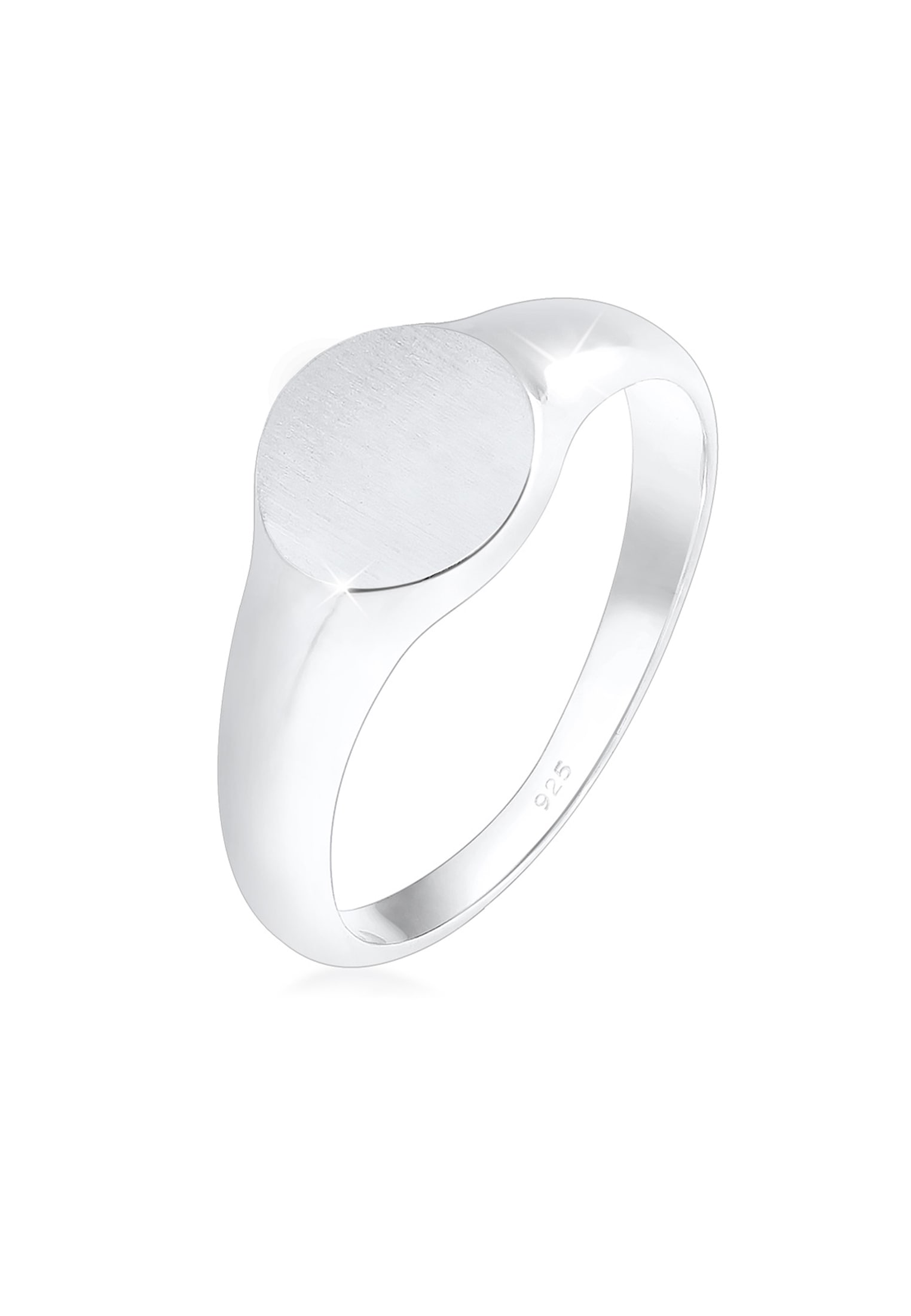 ELLI Damen Siegelring "Ring Siegelring Damen Royal Basic Design 925 Silber", 52, ohne Stein, Silber 925 (Sterlingsilber), silber, Silber 925