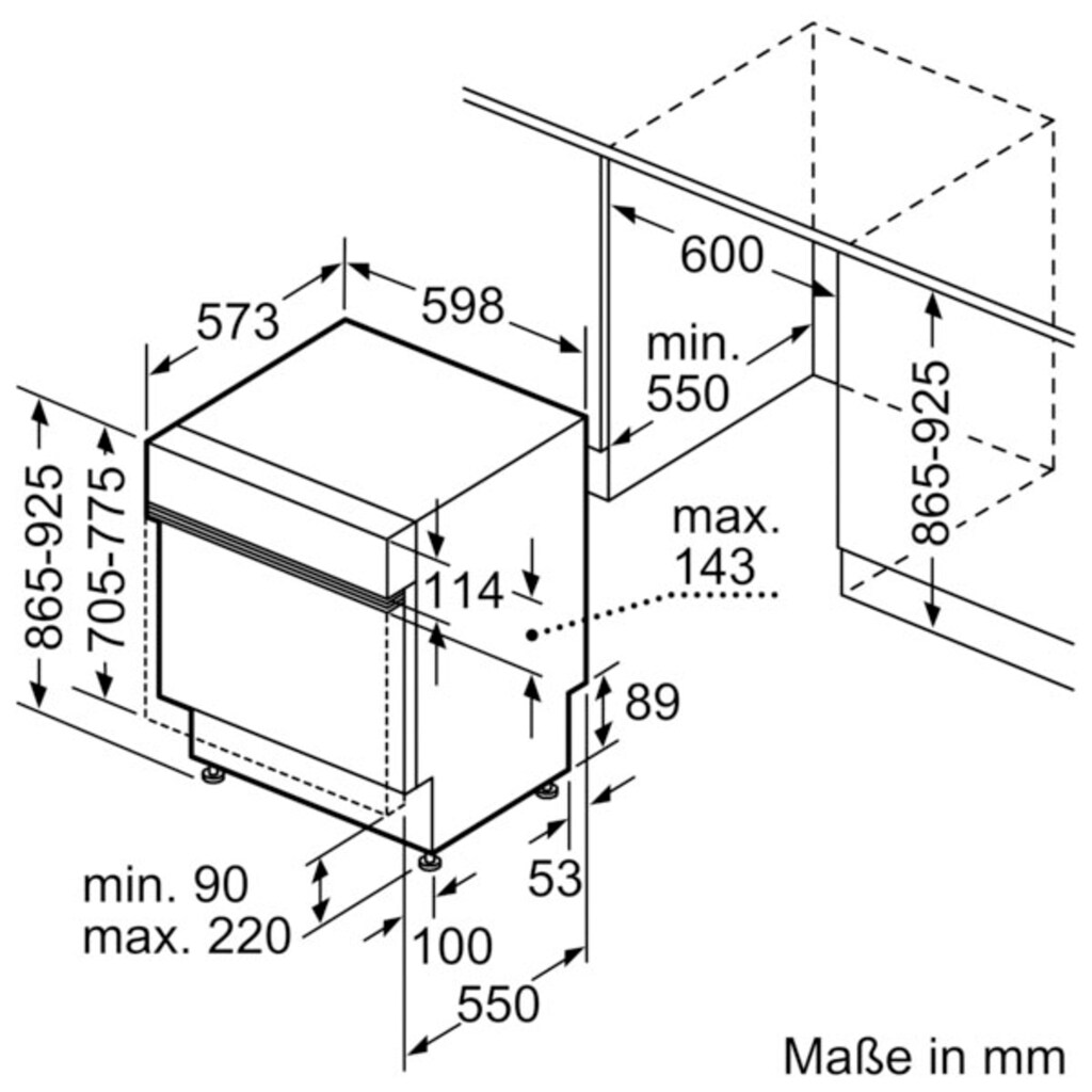 Constructa teilintegrierbarer Geschirrspüler »CB5IS00HTE«, CB5IS00HTE, 12 Maßgedecke