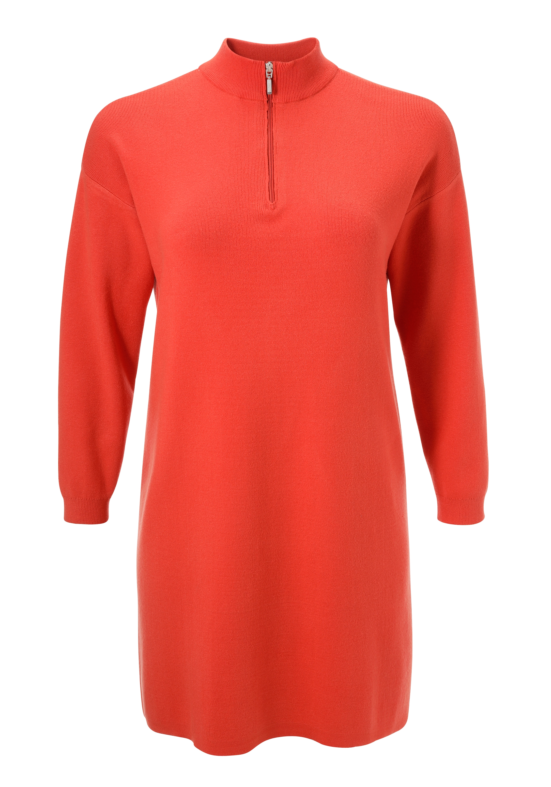 Aniston PLUS Strickkleid, mit Stehkragen und Reißverschluss - NEUE KOLLEKTION