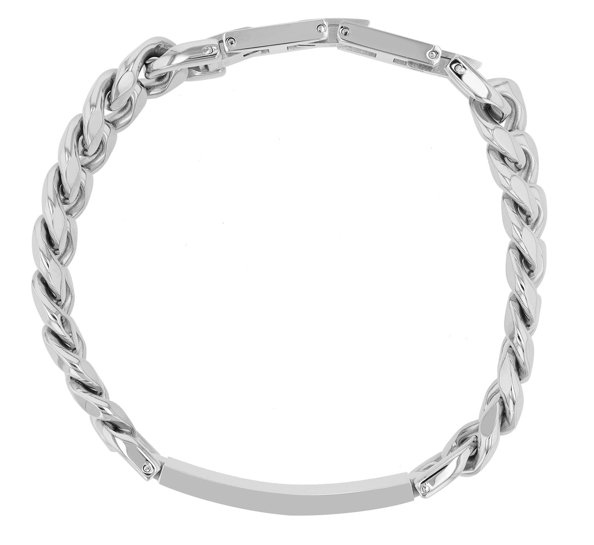 Armband ADELIA´S "Unisex Armband – Panzerarmband aus Edelstahl 23 cm", silber, Armbänder, Damen, 23cm, Edelstahl, Armband, Ein kleines Geschenk mit großer Wirkung 2