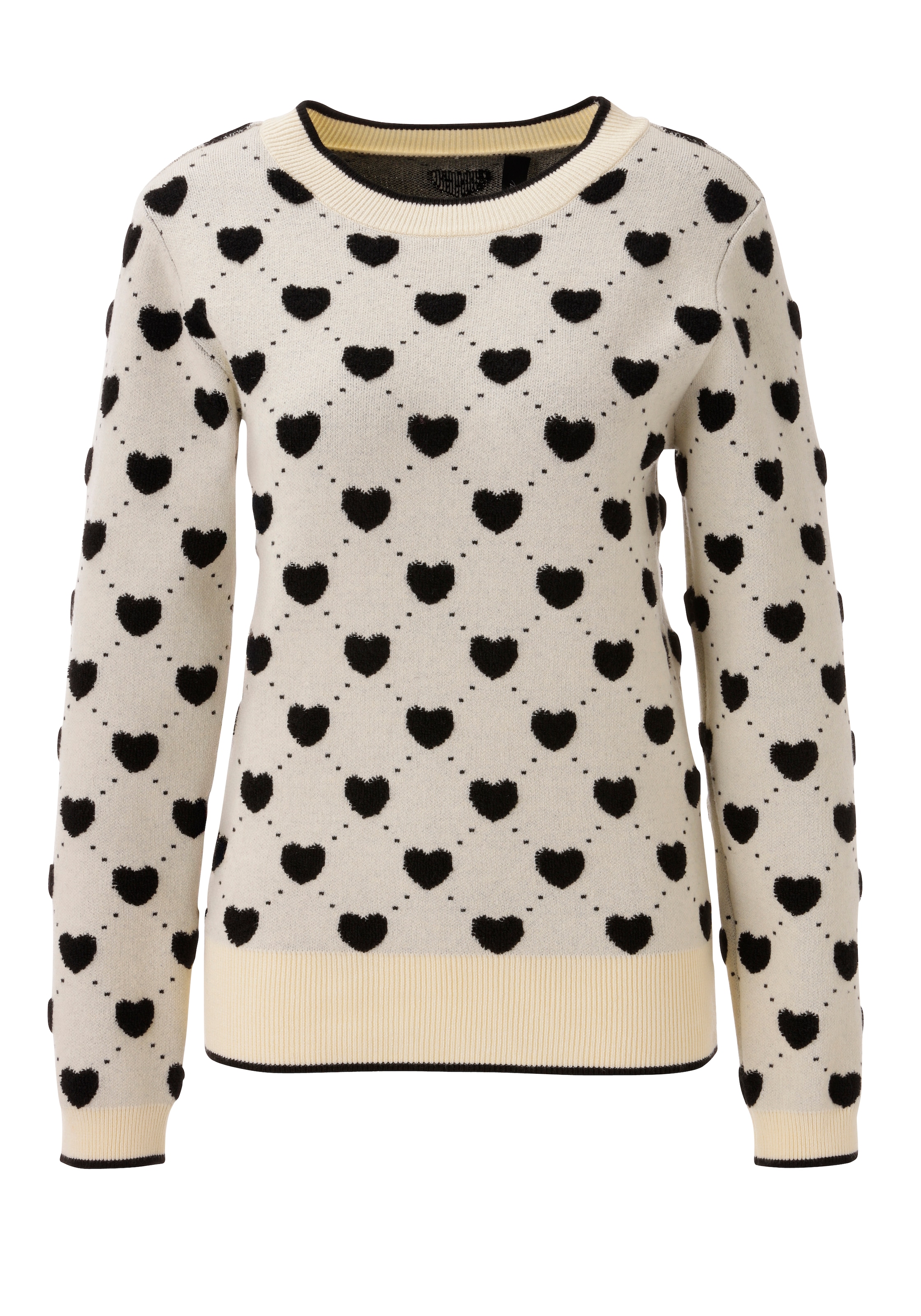 Aniston SELECTED Strickpullover mit eingestrickten Herzen und Punkten - NEUE KOLLEKTION