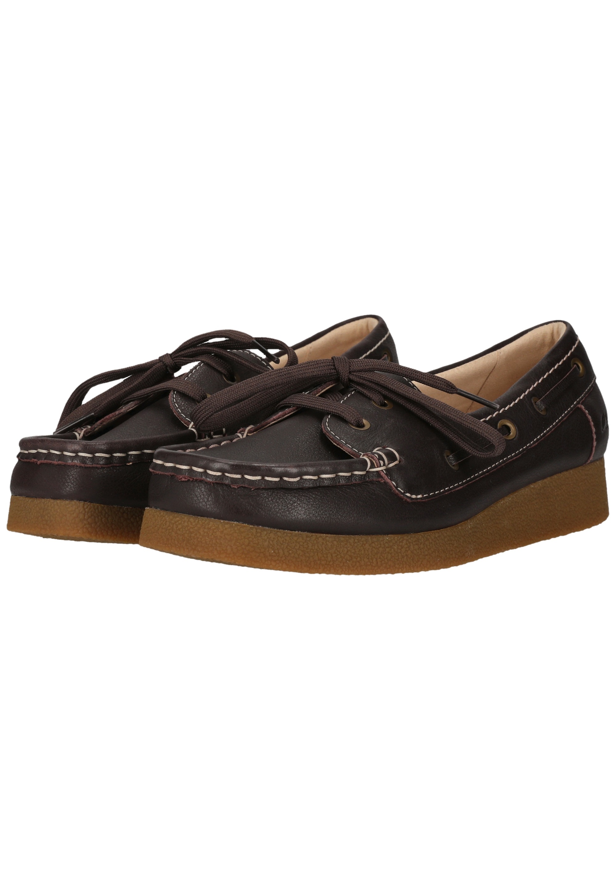 Bootsschuh CLARKS "Wallabee EVO Sea", Herren, Gr. 36, dunkelbraun, Leder, Schuhe Bootsschuh, mit angenehmer Sohle mit Krepp-Effekt 3