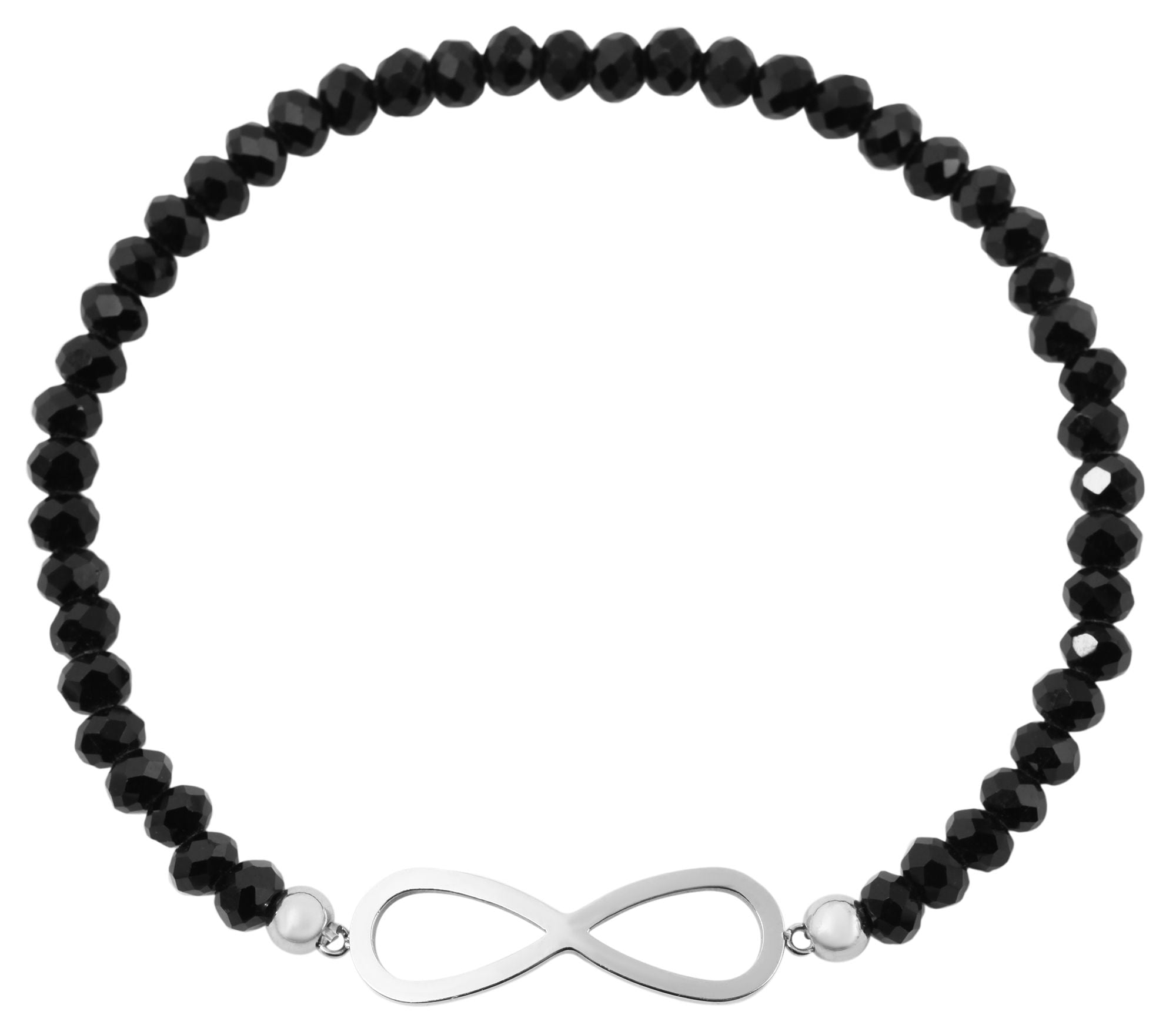Adelia´s Gliederarmband »Armband – Kugelarmband Unendlichkeitszeichen aus Edelstahl 17 cm« Zum Verschenken – passend für viele Anlässe