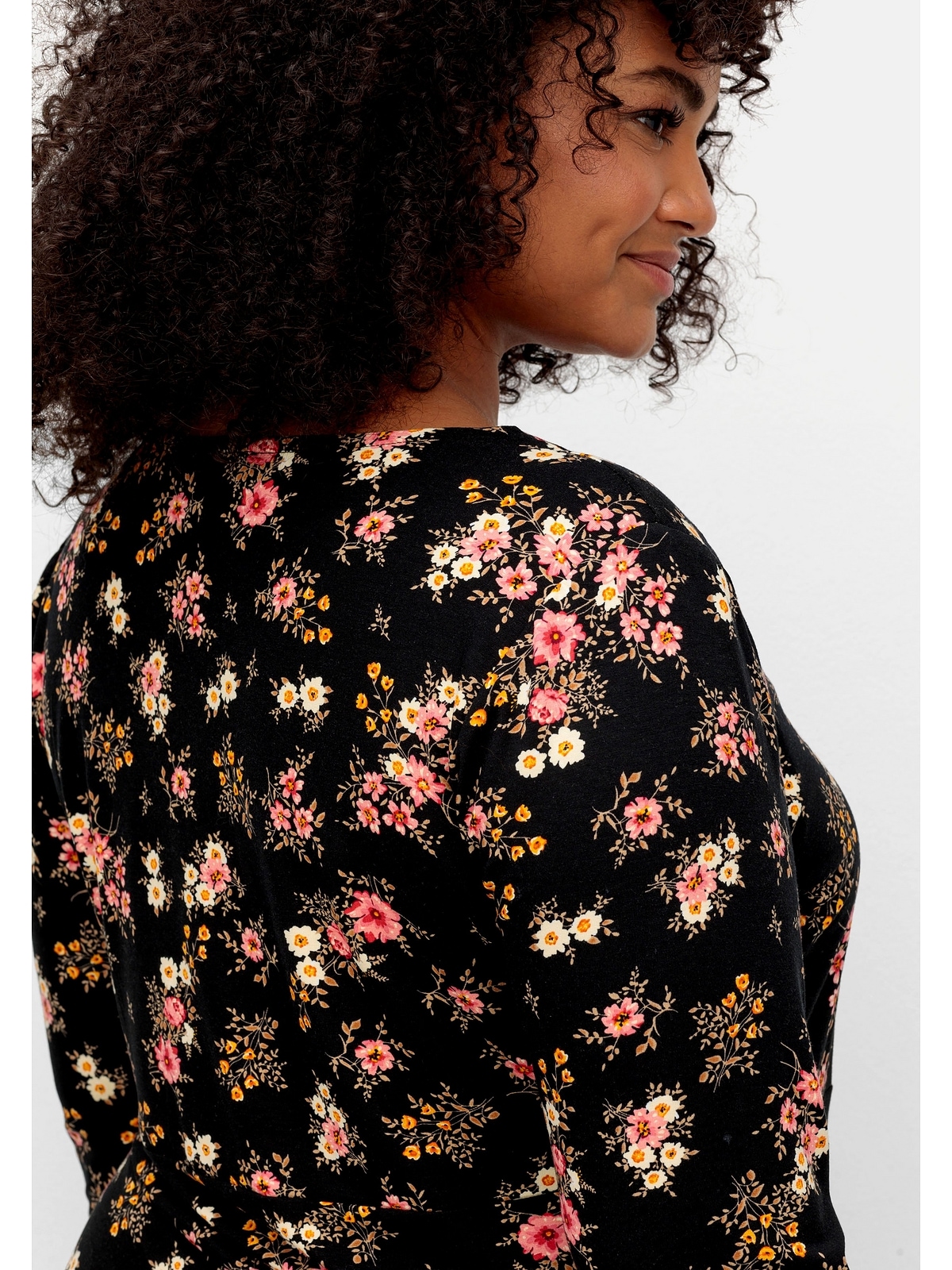 sheego by Joe Browns Jerseykleid »Große Größen«, in Wickeloptik, mit  Blumendruck für kaufen | BAUR