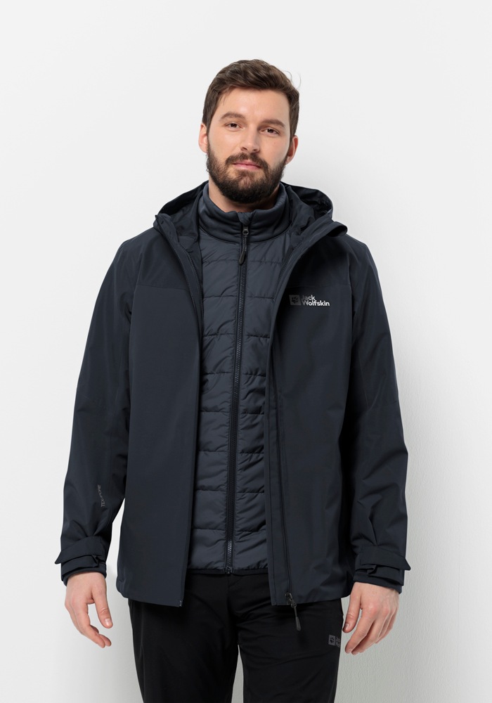 Jack Wolfskin 3-in-1-Funktionsjacke "GLAABACH 3IN1 JKT M", mit Kapuze