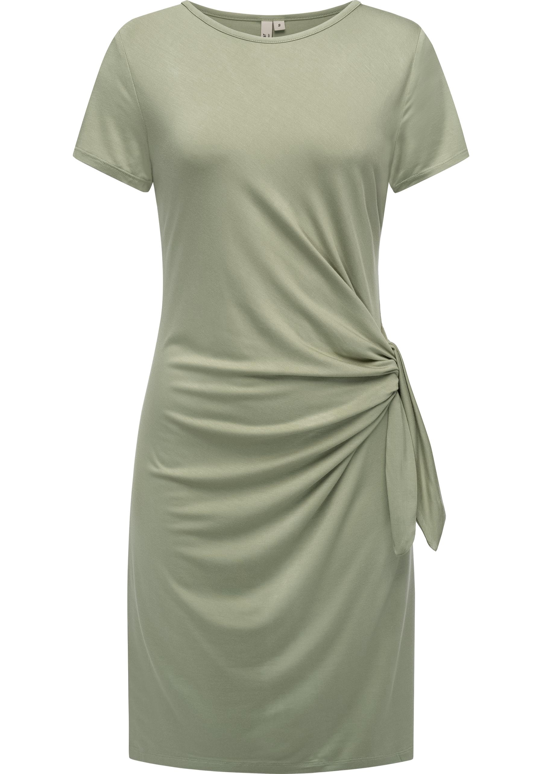 Ragwear Shirtkleid "Knotta" Ohne Taschen Kurzarm Sommerkleid mit seitlichem Bindeband
