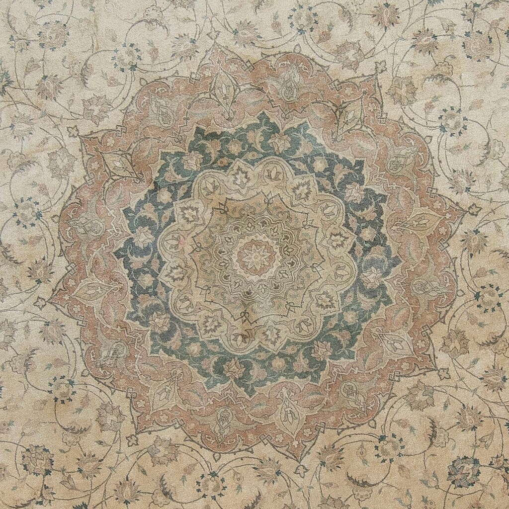 morgenland Orientteppich »Täbriz rund - 290 x 290 cm - beige«, rund
