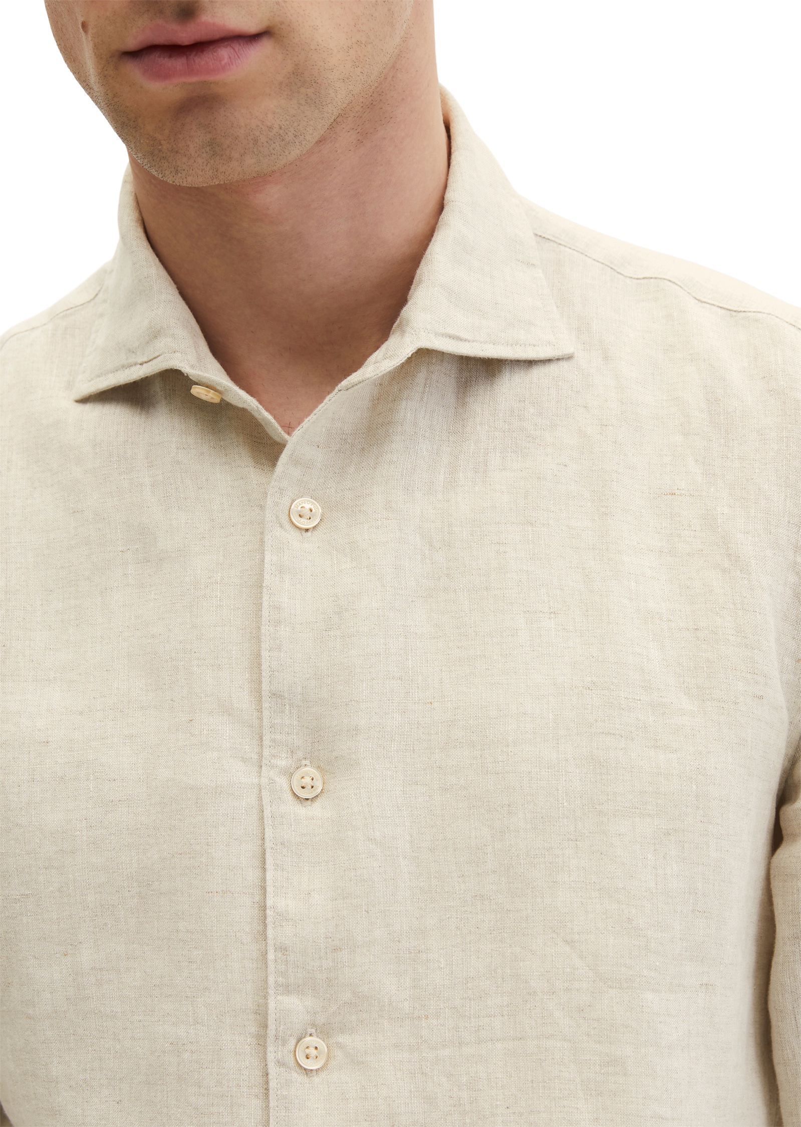 Marc O'Polo Langarmhemd »aus feinem Leinen-Chambray«