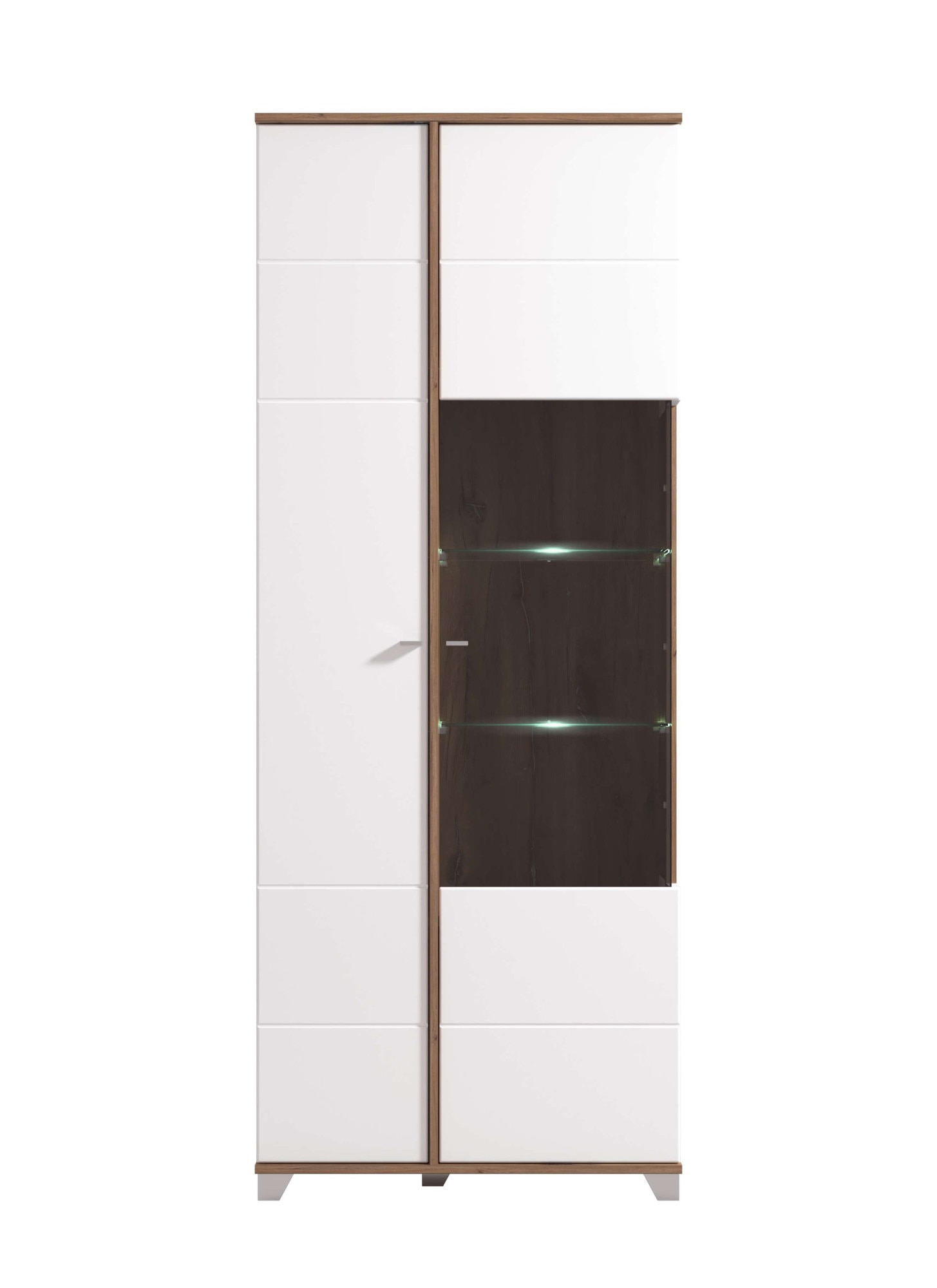 INOSIGN Vitrine »Burgundy Vitrinenschrank, Standvitrine, Showcase«, Hochglanzfronten, Glastür, Komplettes Innenleben