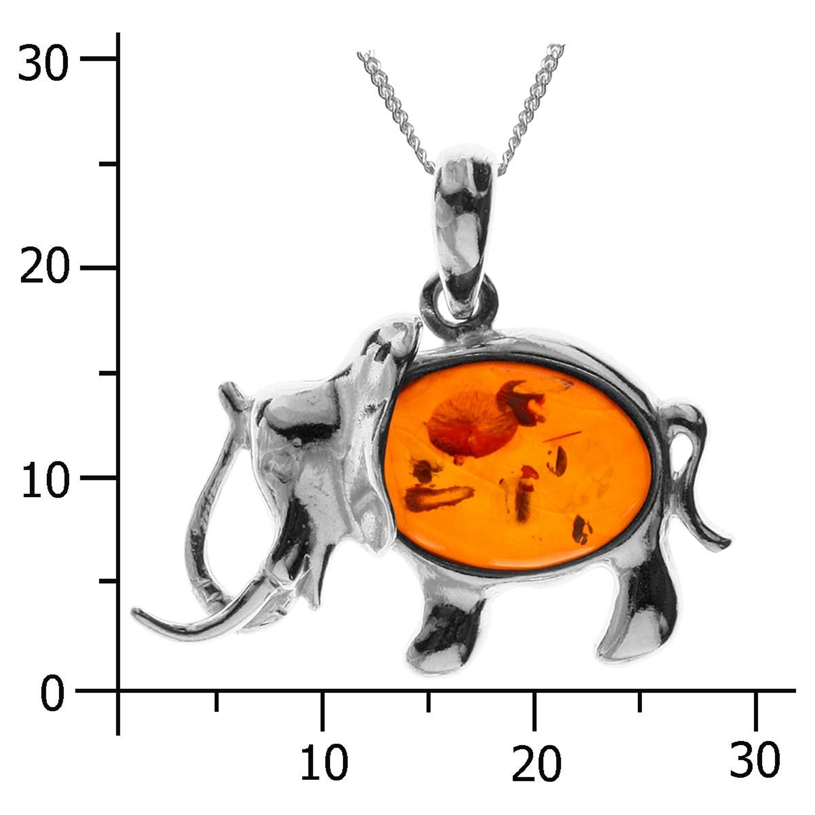 OSTSEE-SCHMUCK Kette mit Anhänger »Ostsee-Schmuck Kette mit Anhänger Elefant«, (2 tlg.)