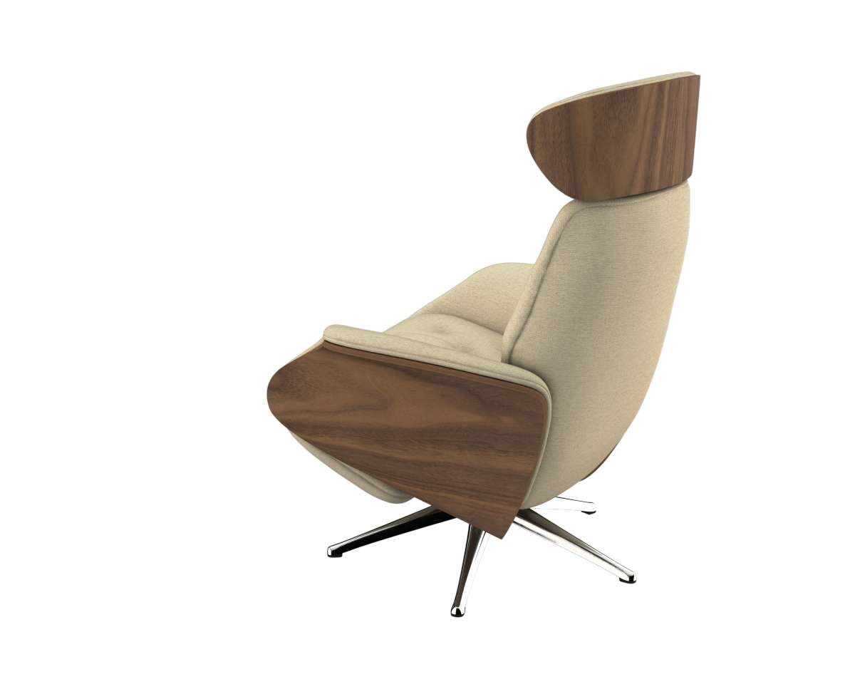 Thumbnail - FLEXLUX Relaxsessel "Volden elektrischer Funktionsessel" Größe M, Rücken & Fußteil elektrisch, Akku, Arml. Walnuss, Fuß ...