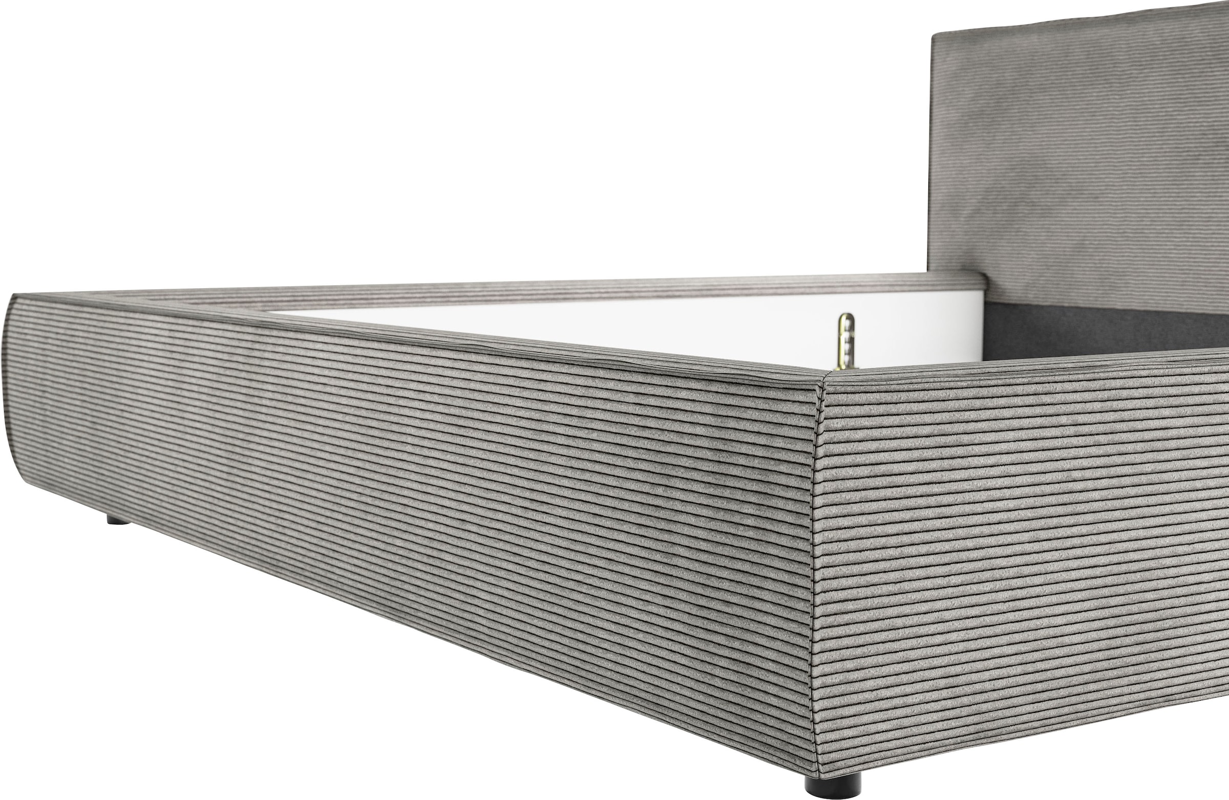 INOSIGN Polsterbett »Adrina mit Biesenoptik, Feincord und Luxus-Microfaser«, bis 280kg, auch in Überlänge 220 cm, 4 Breiten bis 200cm
