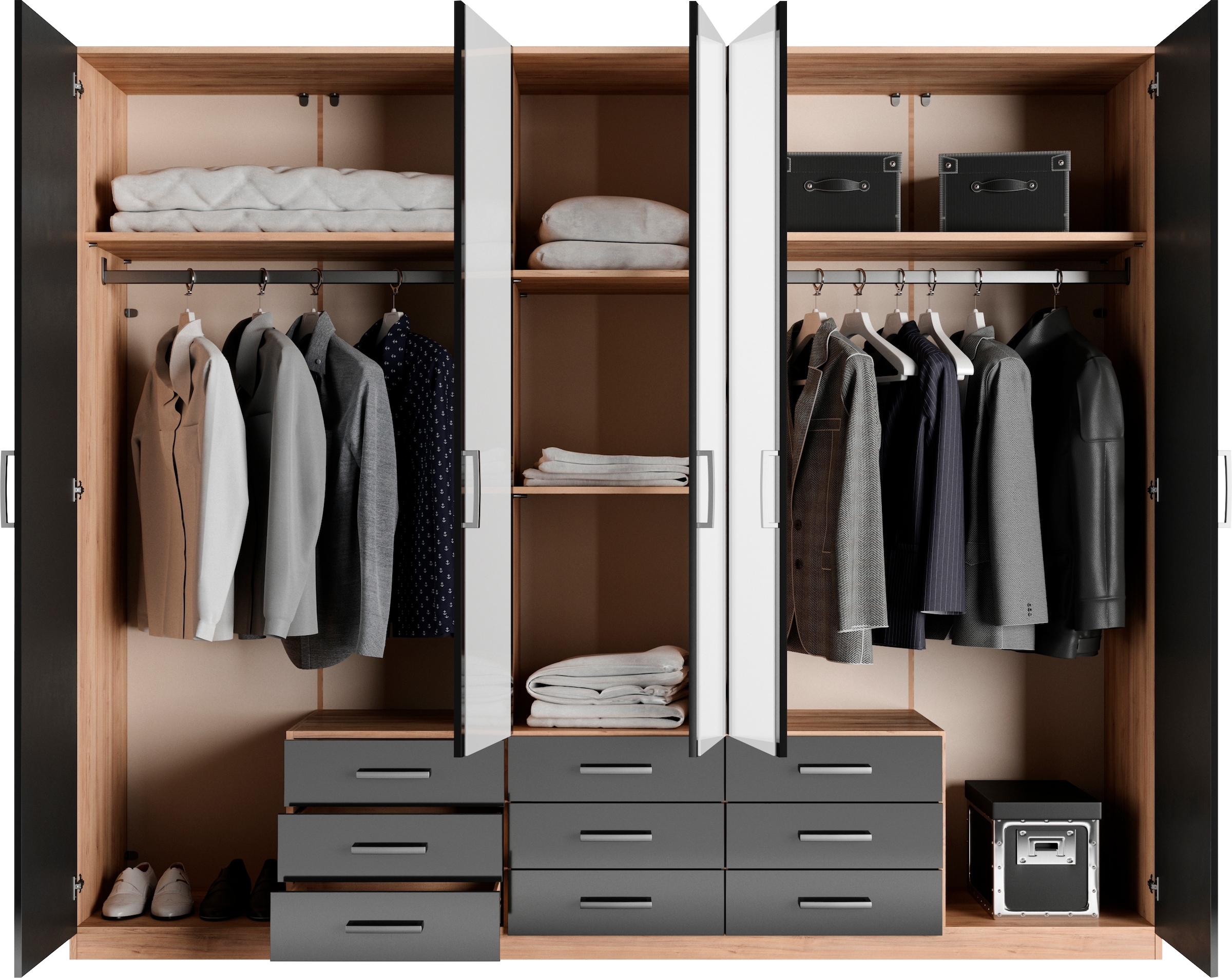priess Kleiderschrank »Amsterdam«, mit oder ohne LED-Beleuchtung