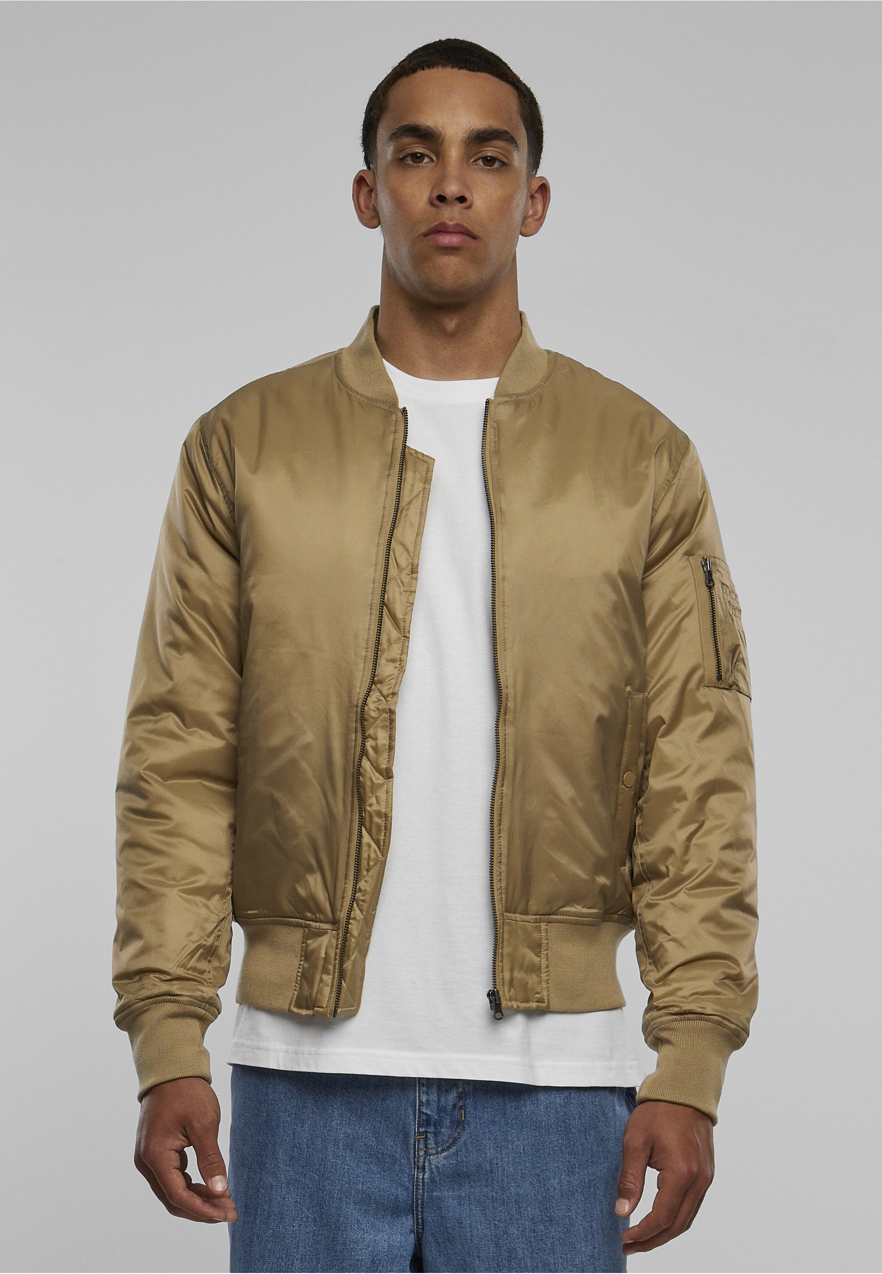 URBAN CLASSICS Anorak »Urban Classics Herren Basic Bomber Jacket« 1 Stk. tlg. ohne Kapuze
