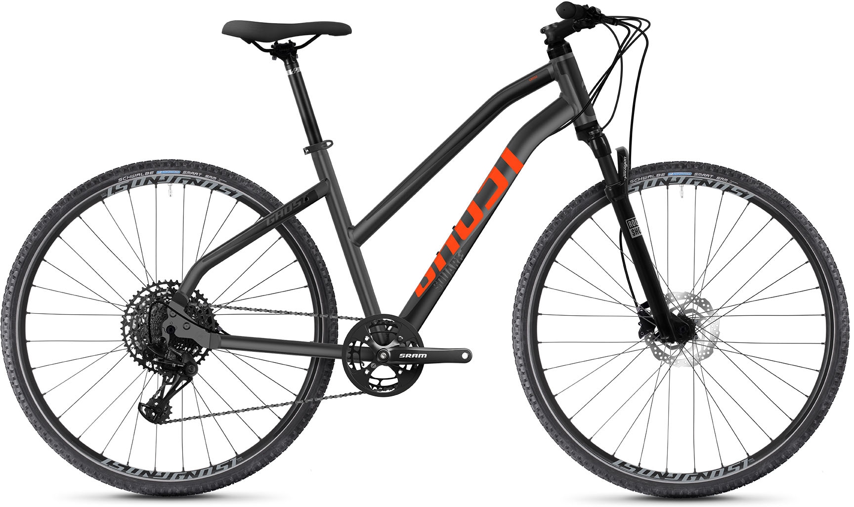 Ghost Fitnessbike "Square Cross Essential AL W", 12 Gang, SRAM, SX Eagle Schaltwerk, Kettenschaltung, für Damen und Herr