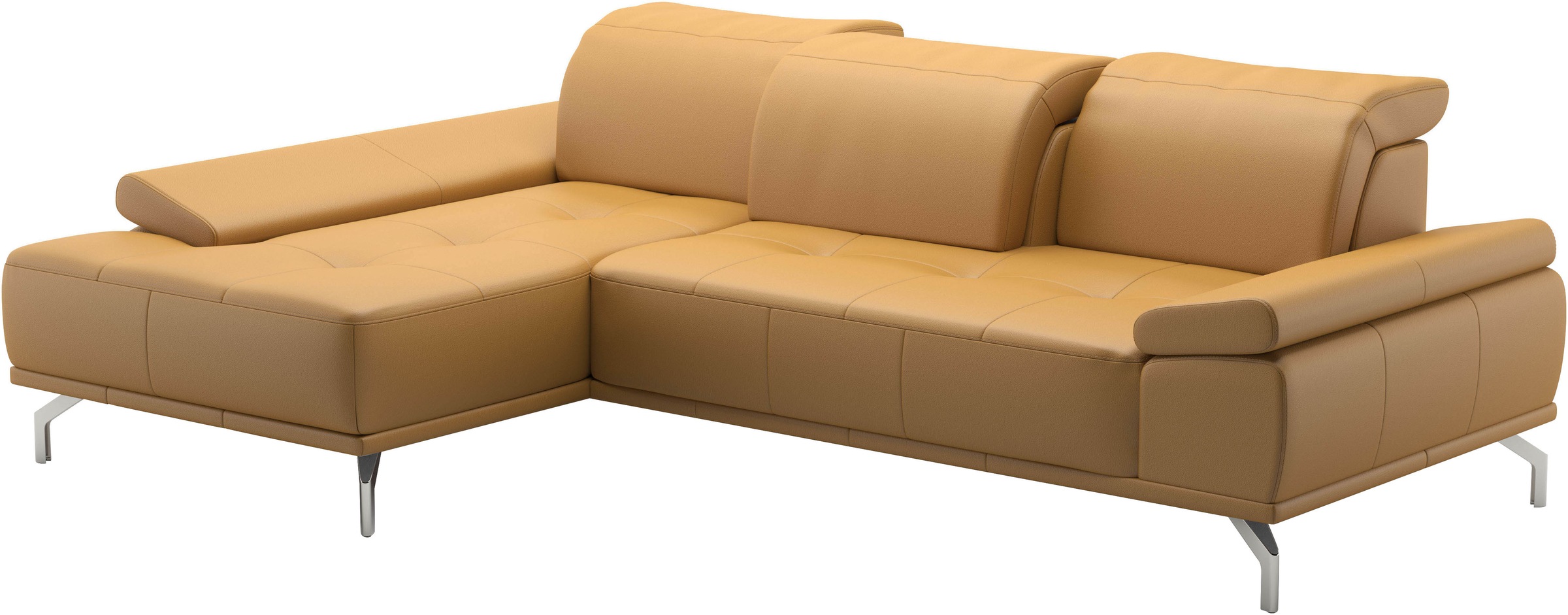 Places of Style Ecksofa »Caluna«, Inkl.Sitztiefenverstellung, wahlweise mit Kopf- und Armteilverstellung